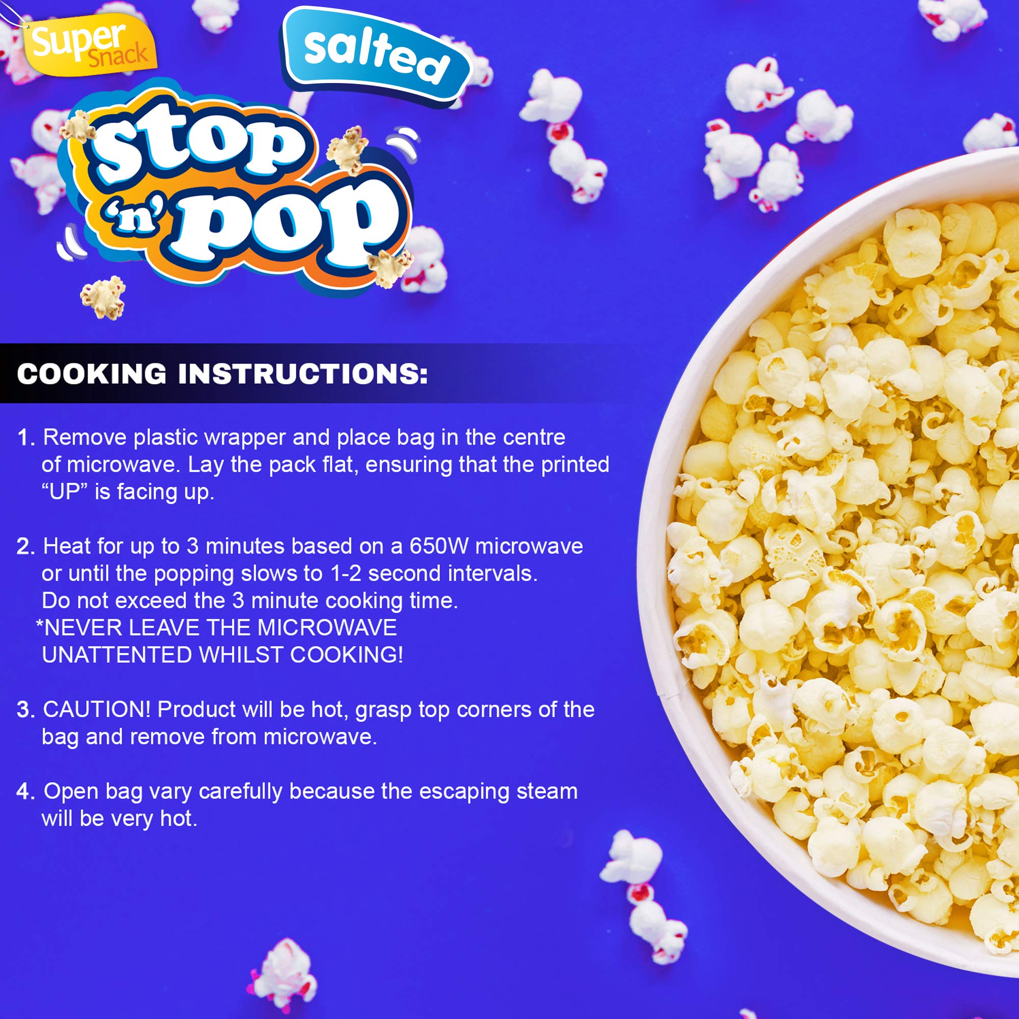 15pk x 85g SOL Stop 'n' Pop Microwave Popcorn Salted Popcorn Flavour