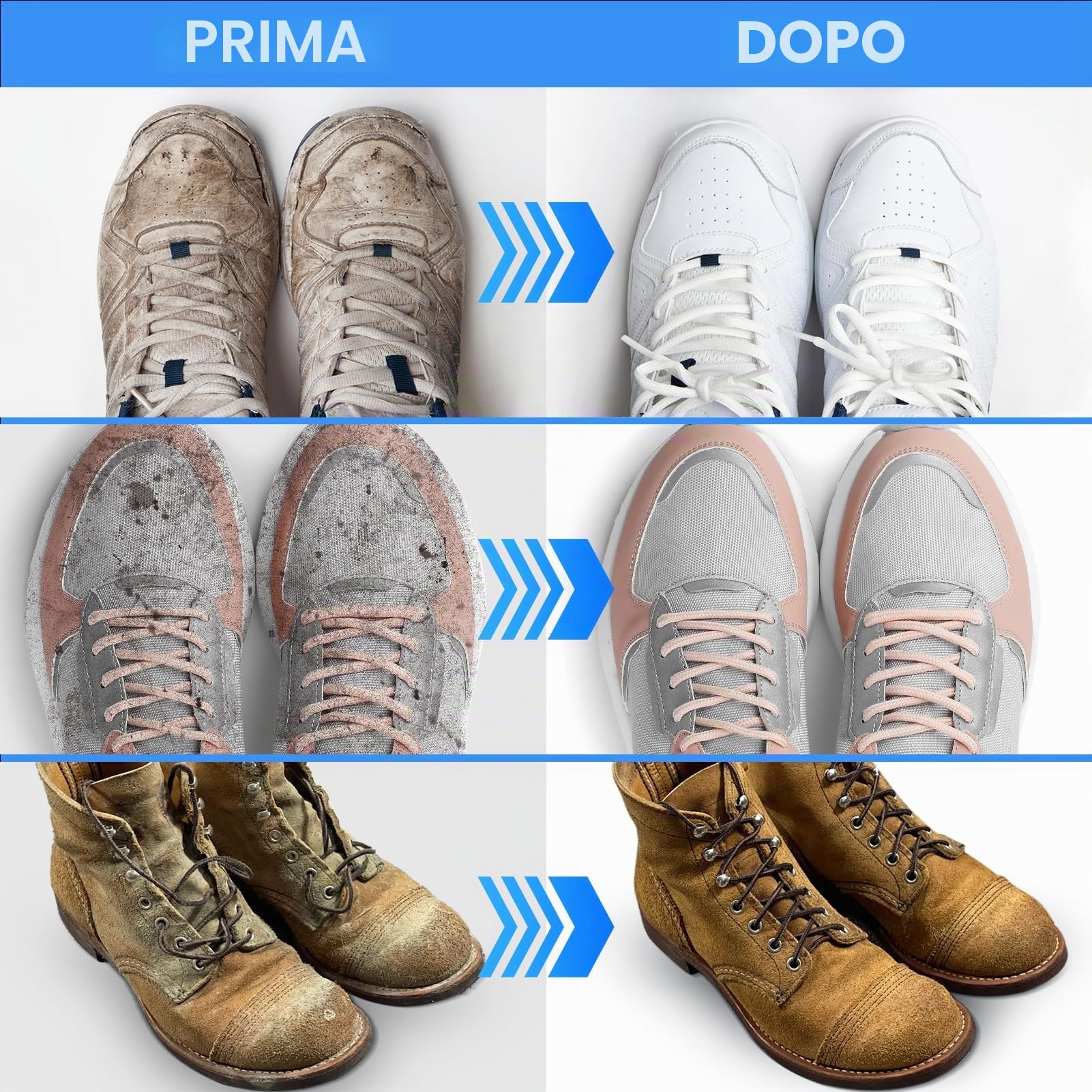Kit per la pulizia delle scarpe con spazzola, detergente per scarpe per rimuovere macchie e sporco, prodotti per la cura delle scarpe bianche, cuoio, maglia, stivali, tela, camoscio
