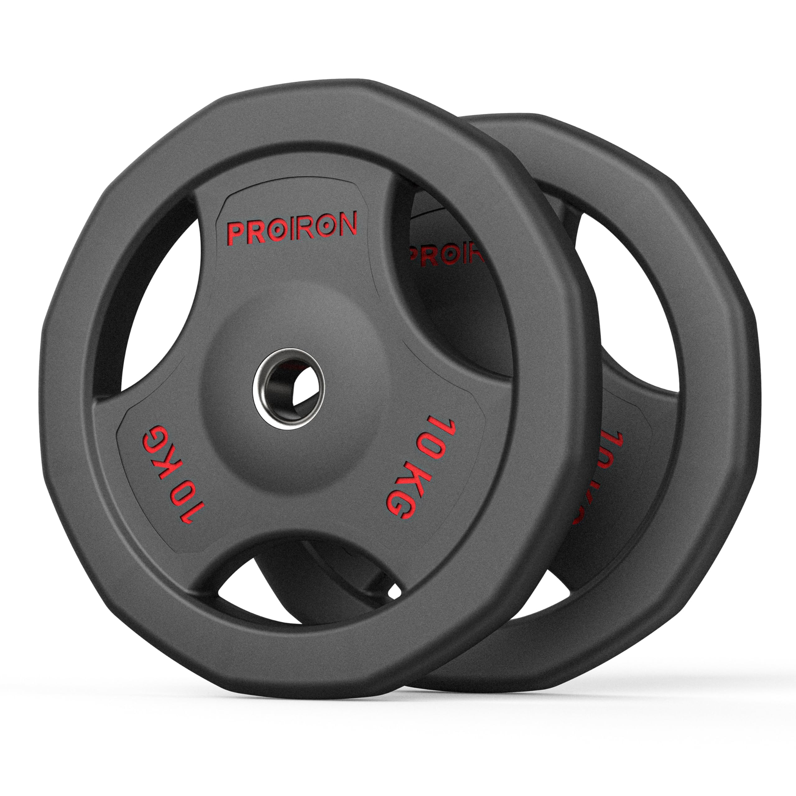PROIRON Discos Pesas, Orificio Ø30mm - Discos de Pesas de Hierro Fundido Placas de Pesas Recubierta de Goma para Barra o Mancuernas Fitness en Gimnasio Casa, 1.25/2.5/5/10KG