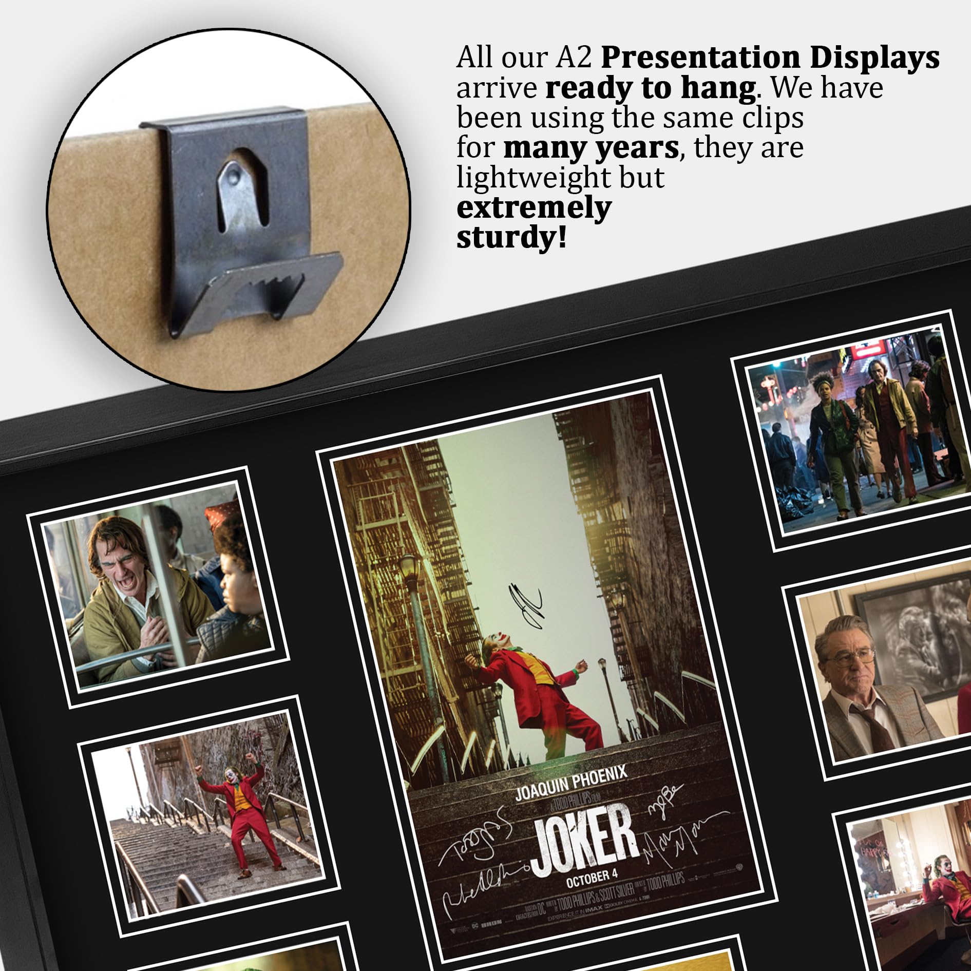 HWC Trading Joker Geschenke Geducktes Signiertes Autogramm Foto für Fans von Film Memorabilien - A2 Gerahmt (ID-006504)