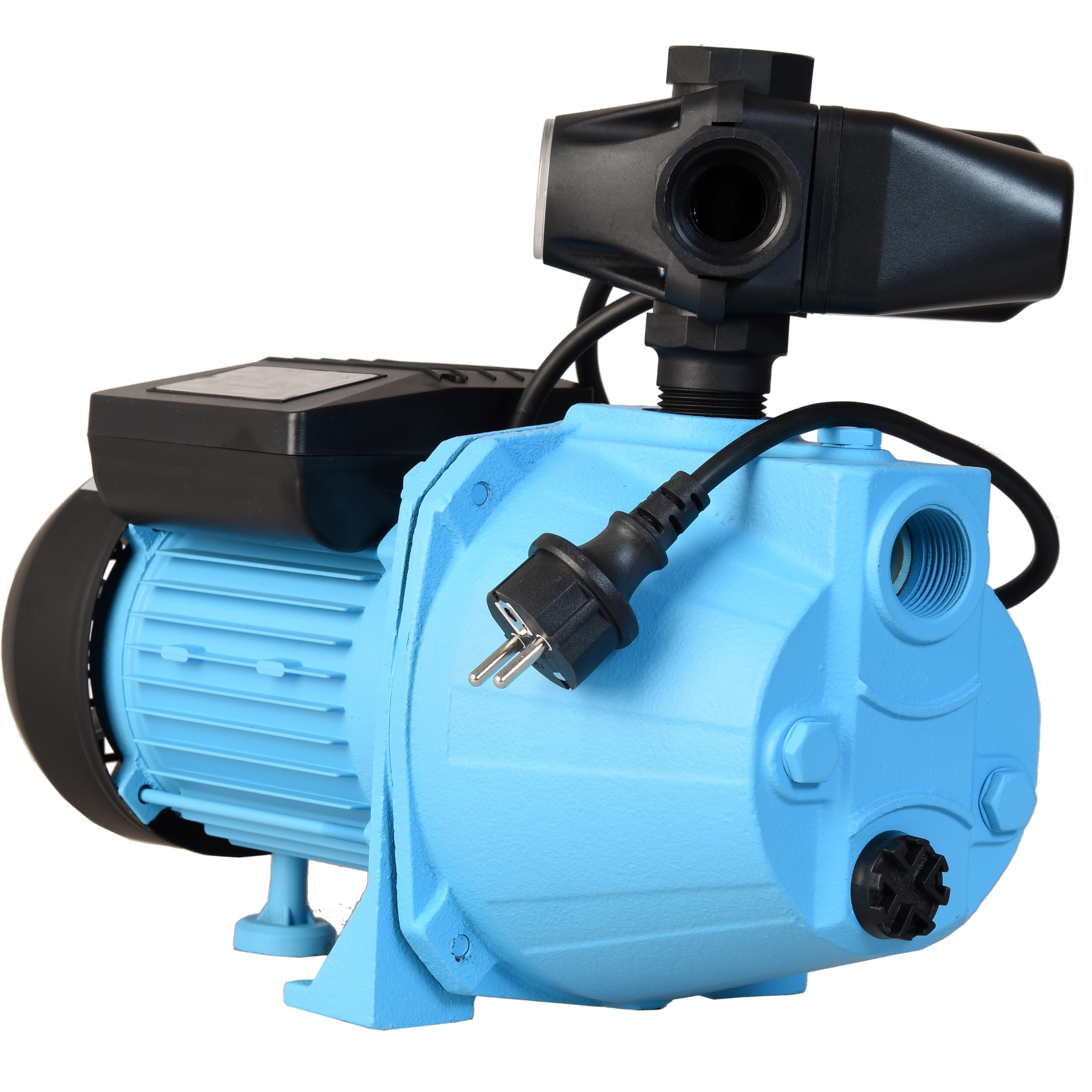 Pompe à Eau SET 100S avec Équipement Intégré - Pompe d’arrosage (1100 W, 3600 l/h, Hauteur de Refoulement 50 m) - un Pressostat Moderne - Pompe de Surface pour le Réservoir - pour Pelouse, Jardin