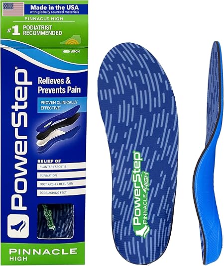 PowerStep High Insoles | High Arch Pain Relief Orthotic, Supination Inserts