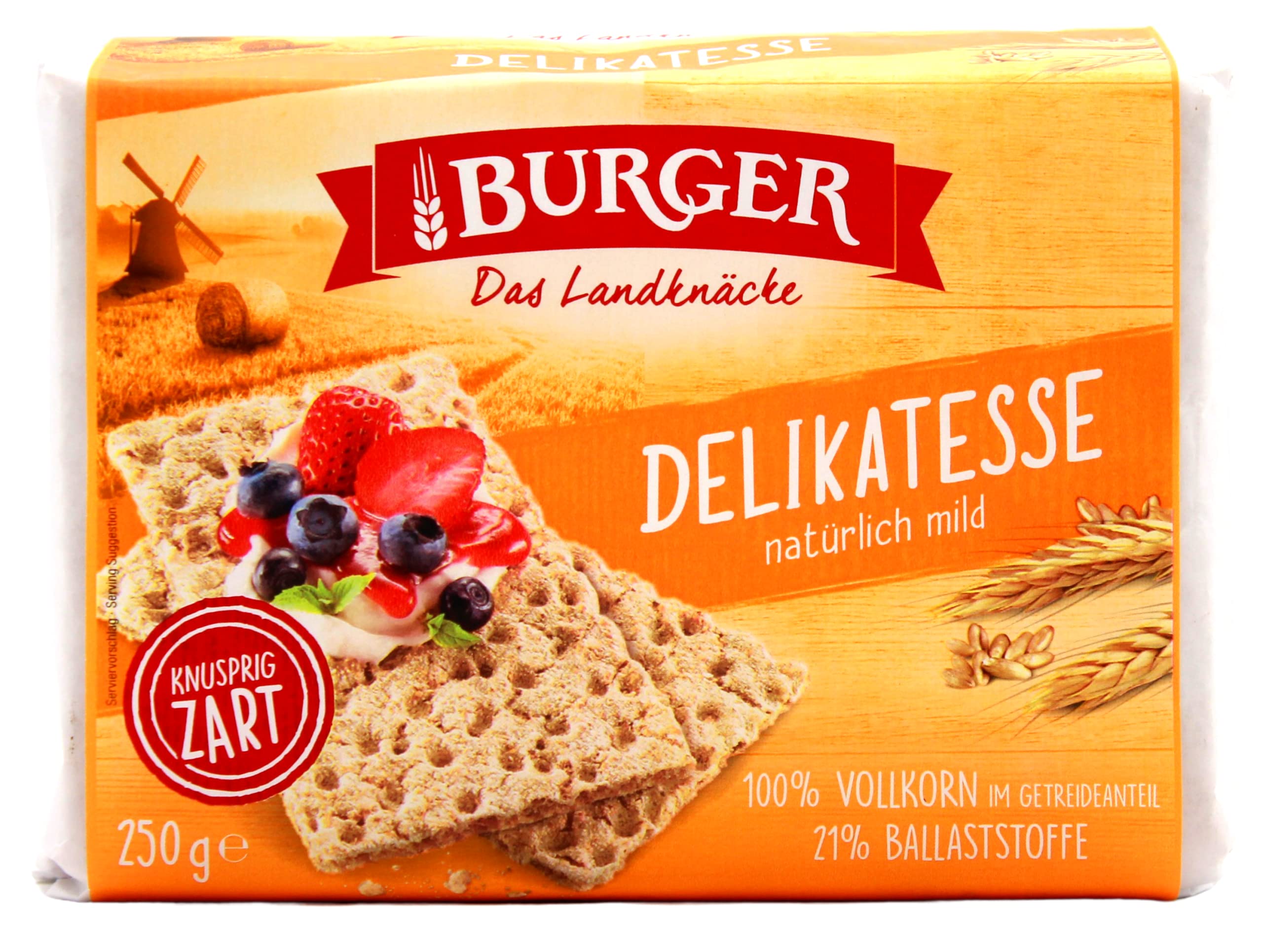 Burger Knäckebrot Delikatesse natürlich mild, 12er Pack (12 x 250g)