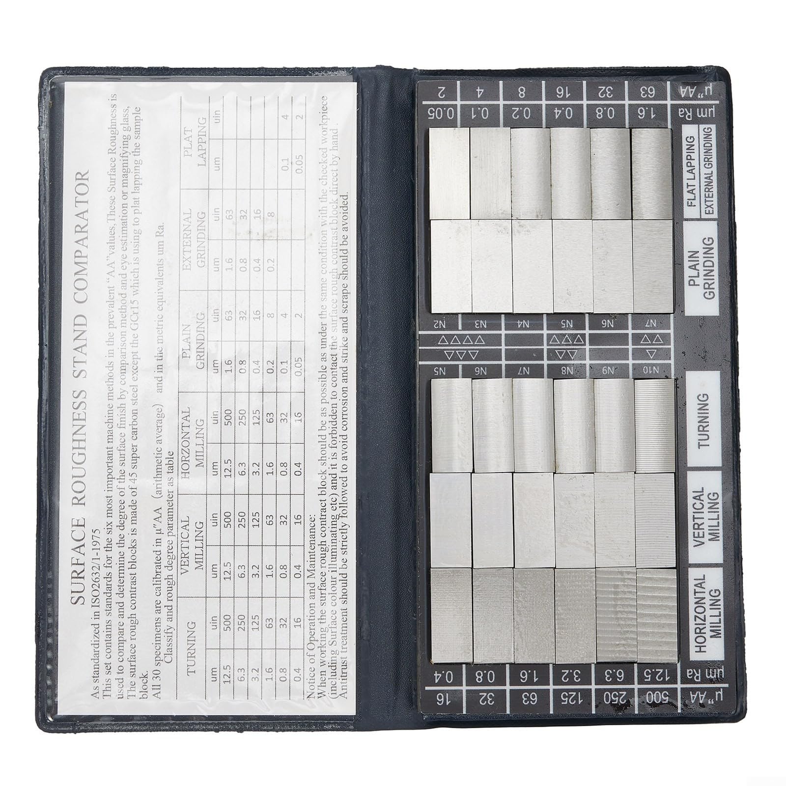 Tasca per finitura superficiale Gauge Set Ra0.05-12.5mm Tasca portatile
