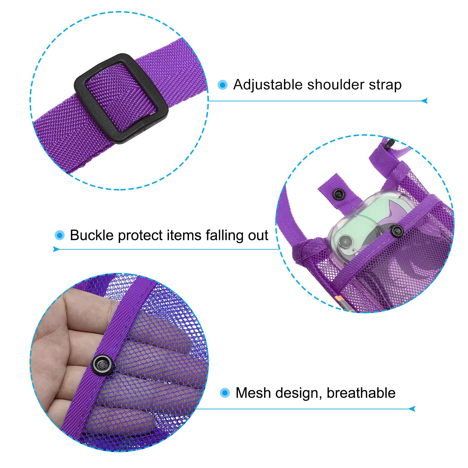 PATIKIL 4 Borracce Termiche In Neoprene – Custodie Isolate Per Bottiglie 63-70 Mm, Con Tracolla Regolabile, Colori Assortiti, Per Campeggio E Sport