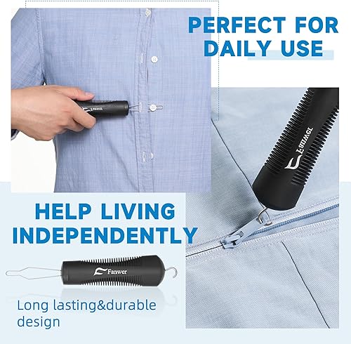 Vista 7 de Fanwer Paquete de 2 ganchos de botón y ayudante de tracción de cremallera, herramienta de asistencia de botón, herramienta de ayuda para vestir