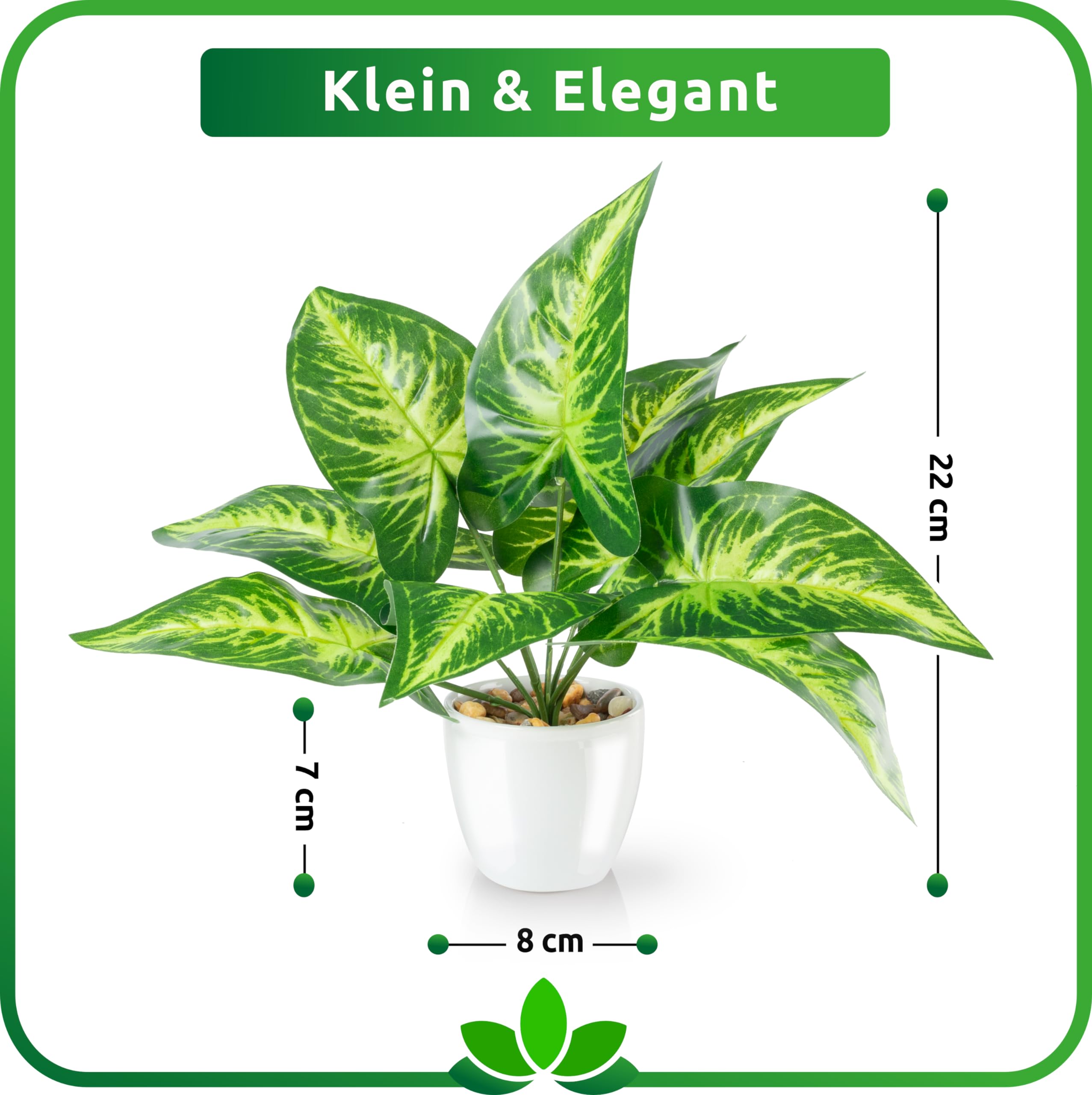 PASCH® Lot de 4 plantes tropicales artificielles comme de vraies plantes (25 cm) dans des pots en céramique blanche : entre autres Monstera artificiel & Palmier artificiel Areca | Plantes