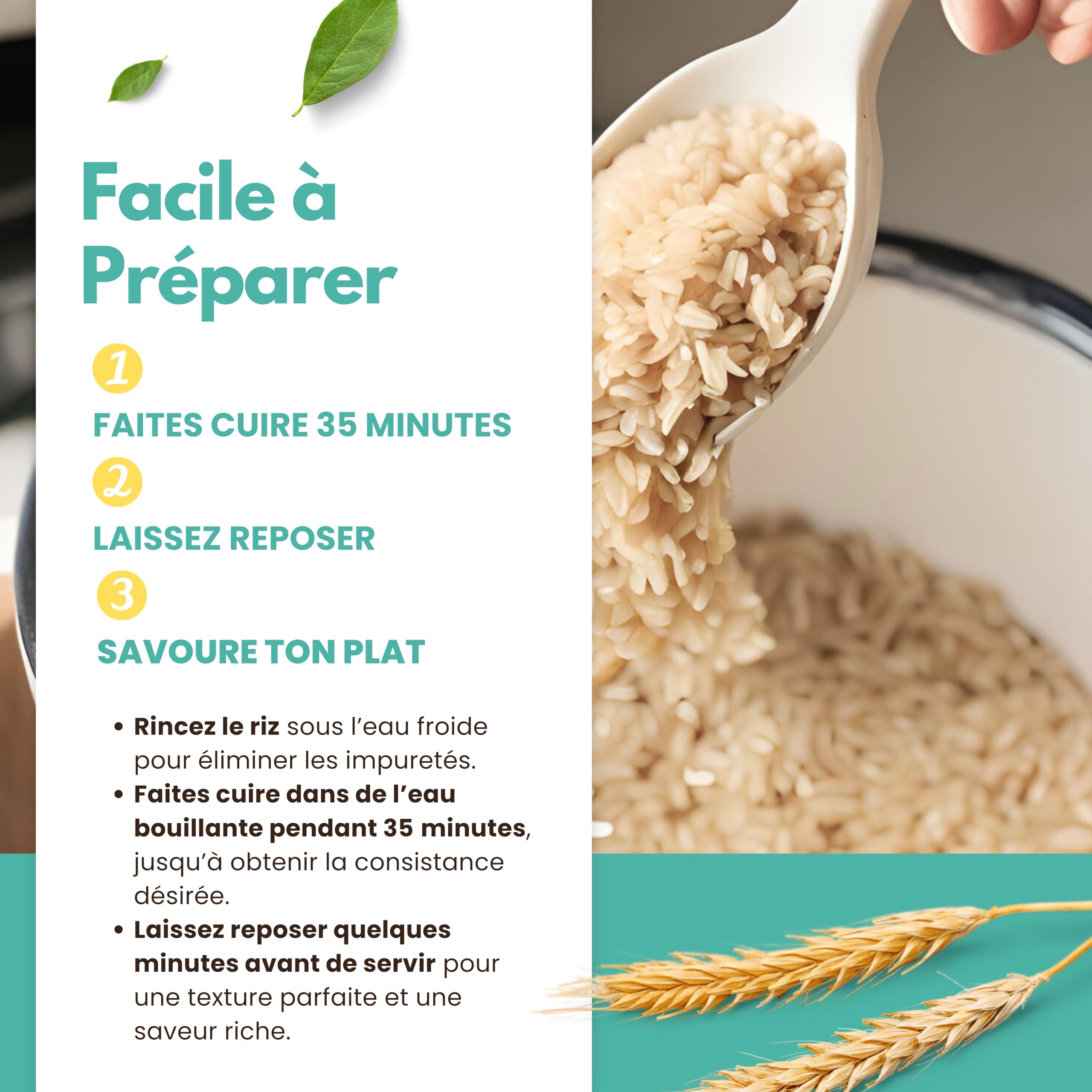 Riz Carnaroli Complet d'Italie 2 kg (2x1 kg) – Riche en Fibres | 2 sachets de 1 kg de riz Carnaroli complet d'Italie, cultivé à Vercelli, riche en fibres et naturellement sans gluten