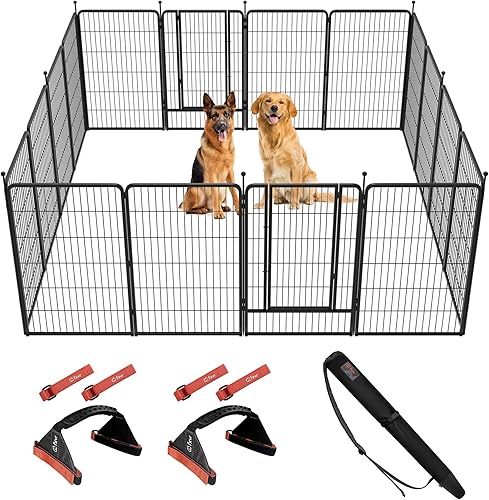 Miniatura 25 de FXW Corralito Instantáneo Sin Correa para Perros, Valla Portátil para Mascotas para Exteriores, Viajes en RV y Campamento, 40 pulgadas, 16 Paneles