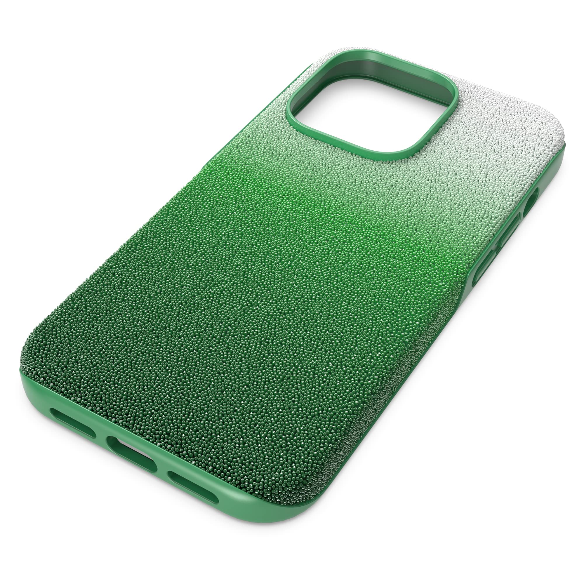 Swarovski High Custodia per Smartphone, con Superficie Ricoperta di CristalliSwarovski , Compatibile con iPhone 14 Pro, Verde