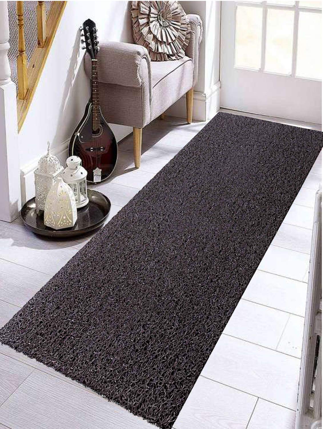 Kuber IndustriesRubber Anti Slip 1 Piece Large Size Floor/Door Mat 2x6 Feet (Brown) - CTKTC039989