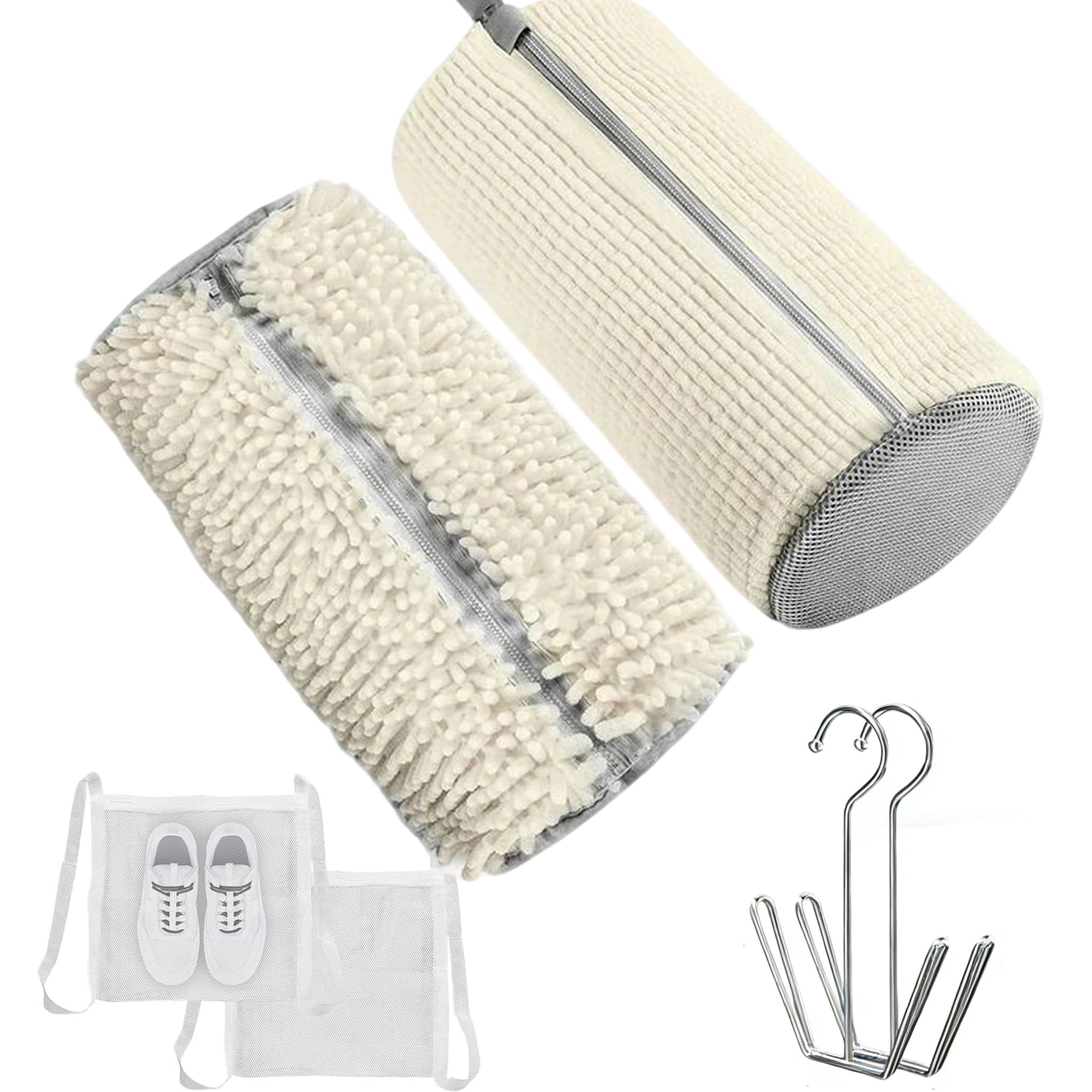 2Pcs Shoe Washing Machine Bag,Reusable Shoe Cleaning Bag,Laundry Shoes Bag with Self-locking Zipper,Sneaker Tennis Laundry Bags for All Shoes,Comes