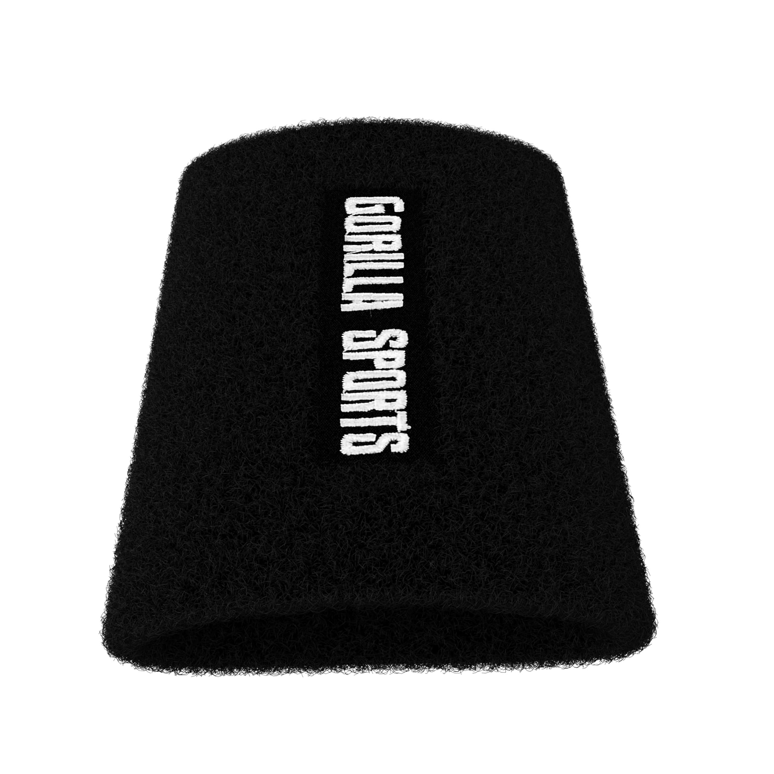 GORILLA SPORTS® Supporto Polso - per Allenamento con Kettlebell, Coppia, in Cotone con Plastica Rigida, Nero - Polsini di Protezione, Fasce Polsi, Polsiere Palestra, Polsino, Sollevamento Pesi