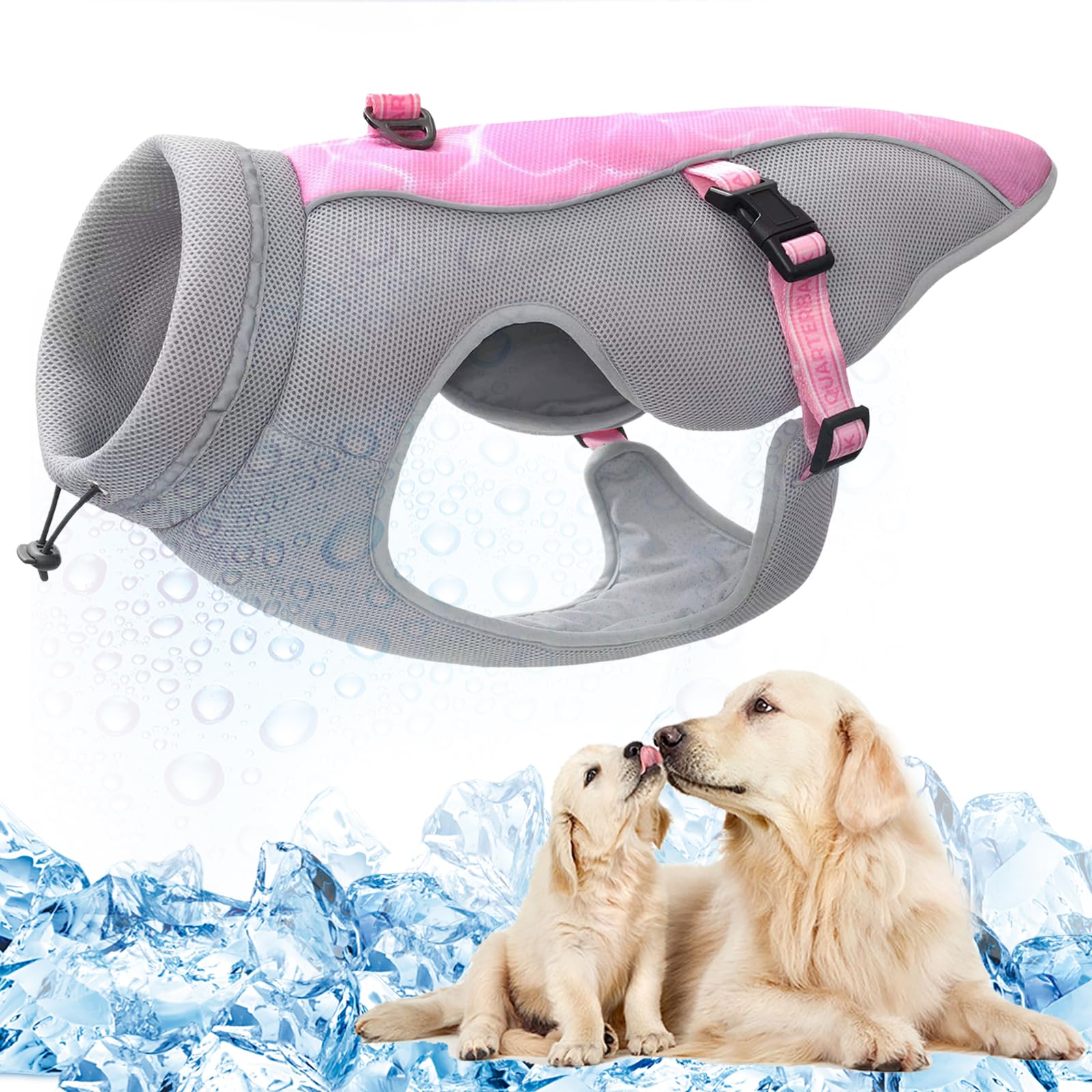 Pequeños Chaleco Refrescante para Perros Arnés Reflectante Para Perros Chaqueta Refrescante, Abrigo Fresco y Cómodo Para Perros, Seguridad a Prueba de Sol y Tecnología de Evaporación de Pantano