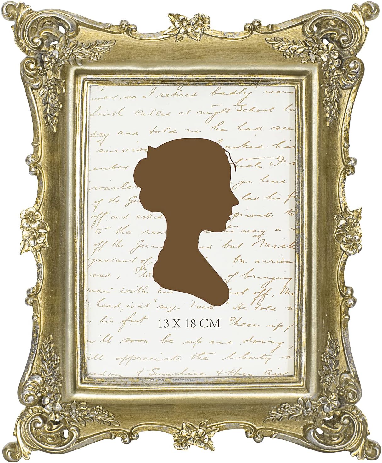 Vintage Picture Frame 5x7 Inch, Luxury Antique Photo Frames with Glass