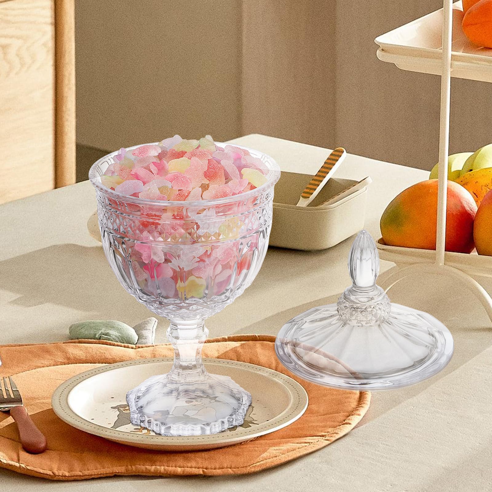 TOPBATHY Bocal En Verre Avec Couvercle Hermétique 25X23X11.5 Cm Pot Bonbonnière Pour Stockage De Bonbons Collations Et Décoration Cuisine Maison