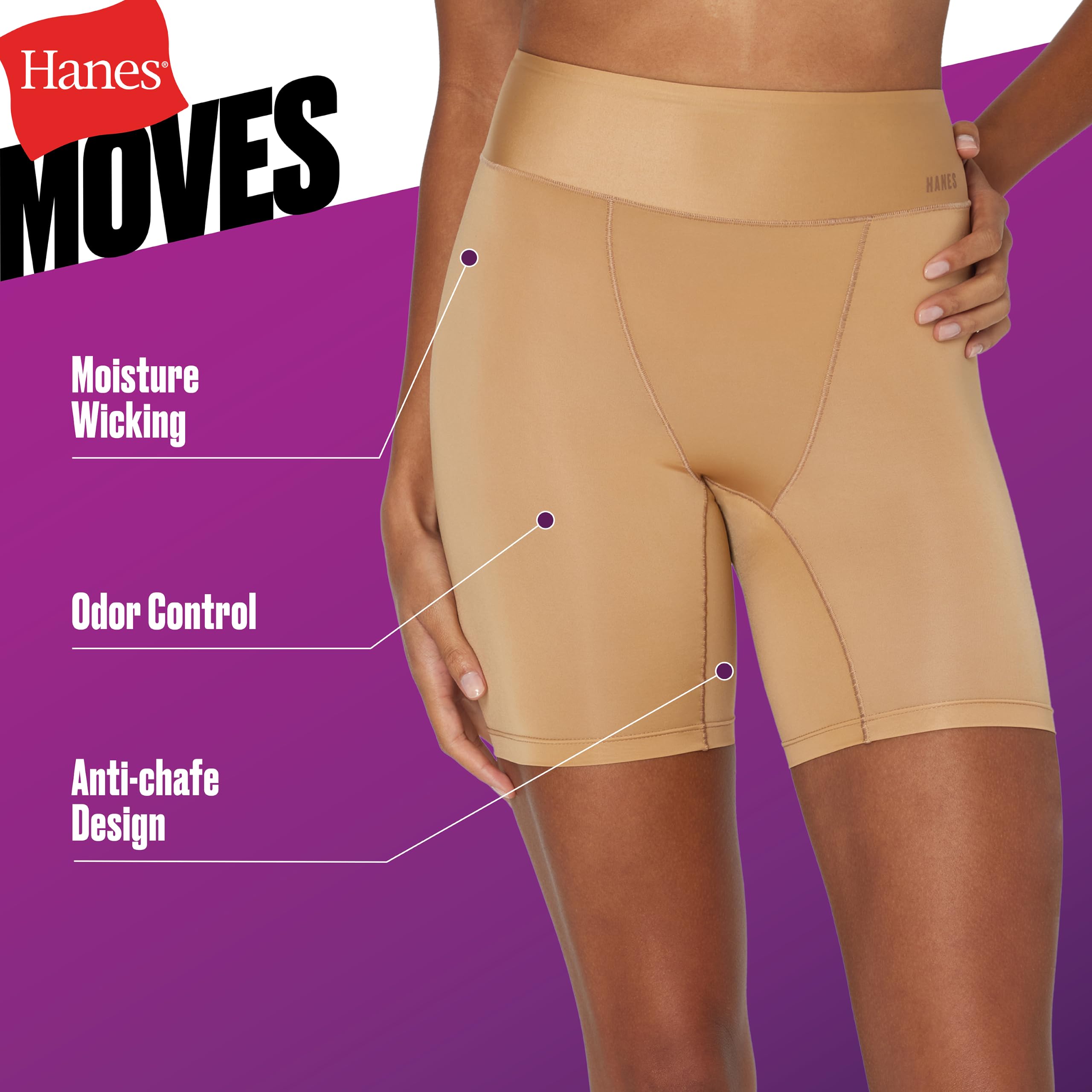 Hanes Figi damskie, Ciepły migdał/ciepły migdał, XL