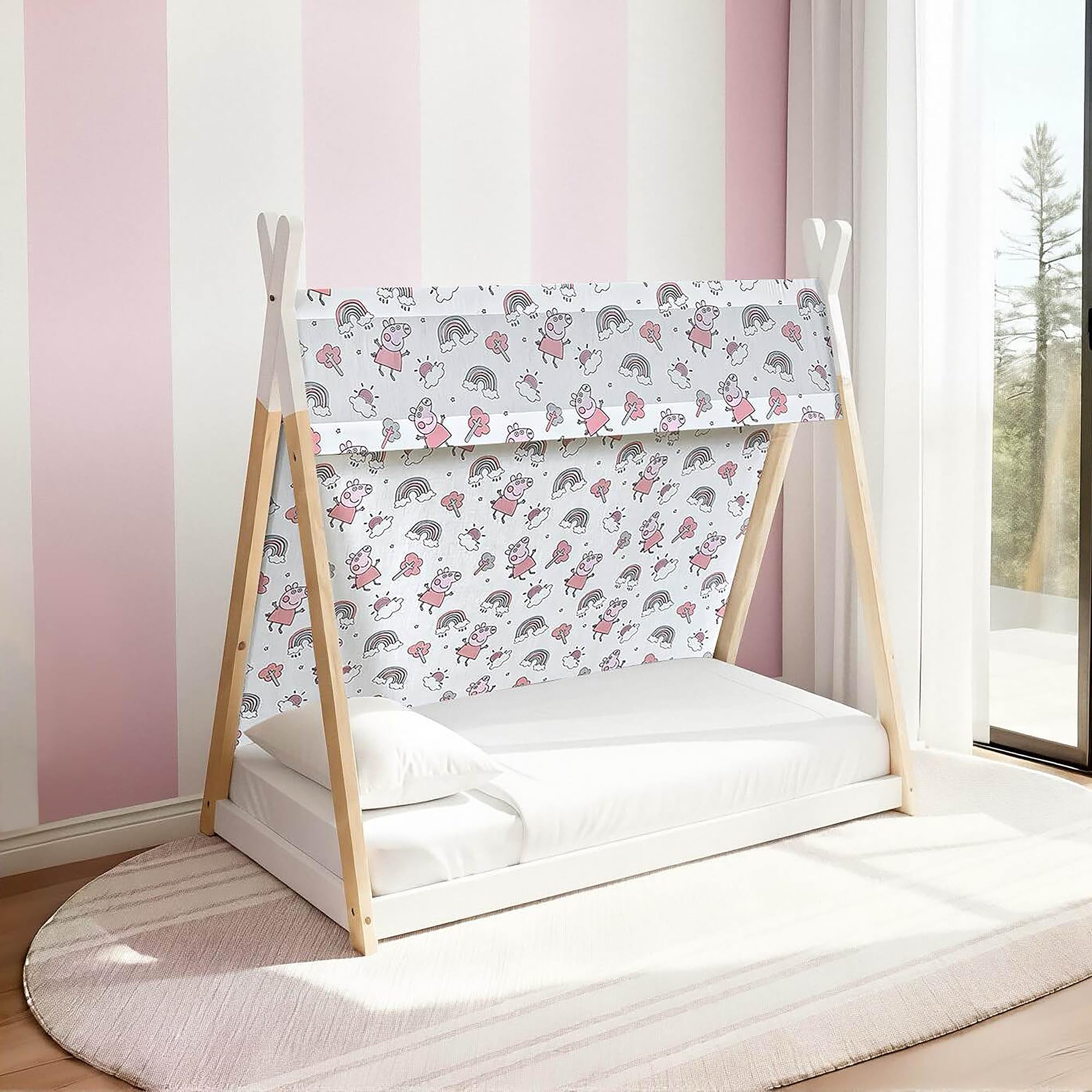 Kidsaw - Peppa Pig Toddler House Bed - Junior - Natural