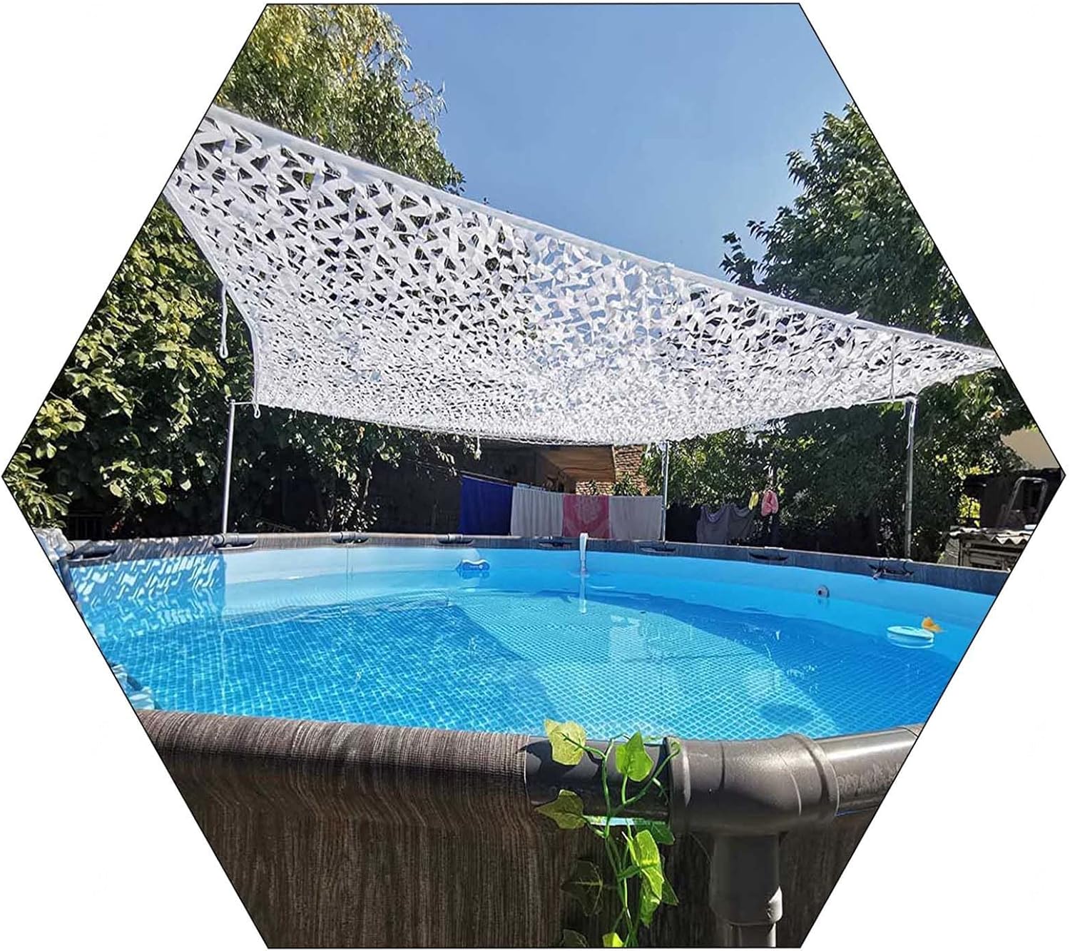 Xrdbfd Camo Net Sunscreen, White Camouflage Shade Netting