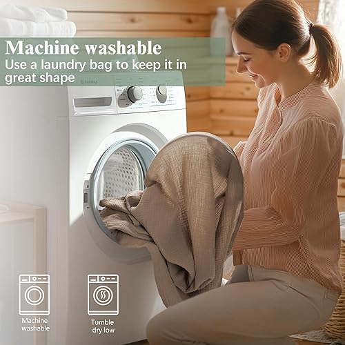 Miniatura 6 de Paquete de 2 fundas de muselina para lactancia materna, suave y transpirable, 100% algodón