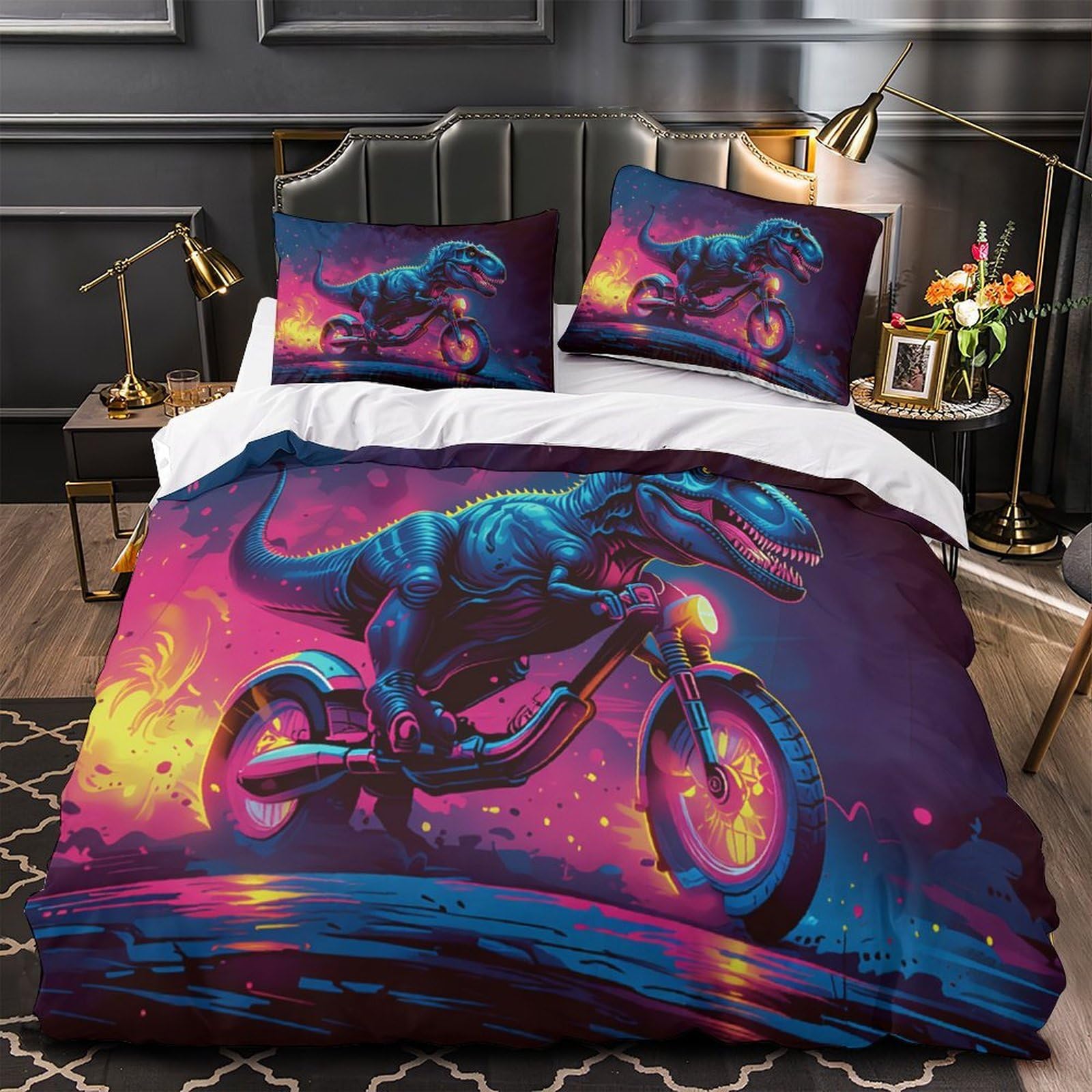 Housse de couette loup microfibre hypoallergénique ultra douce