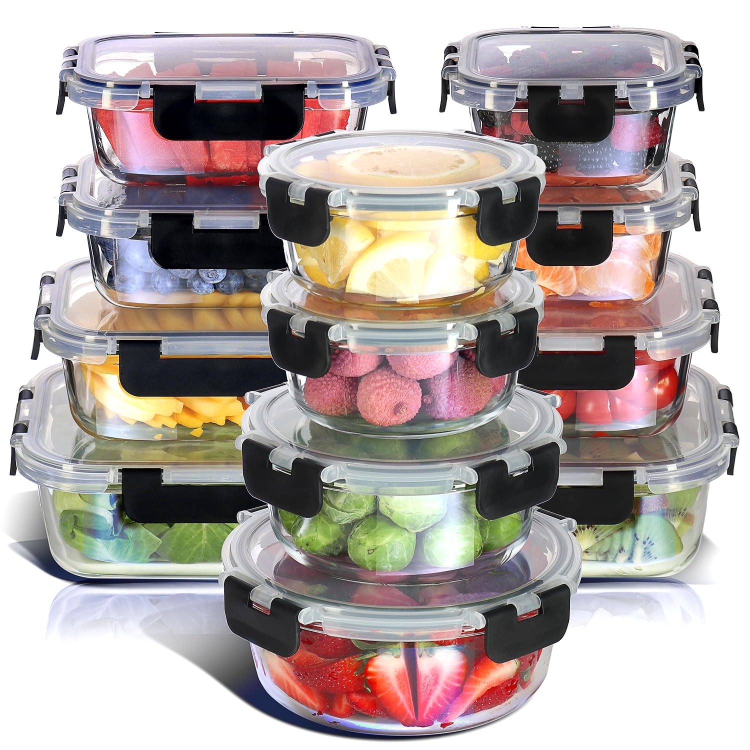Nestl 24pc Glass Storage Containers