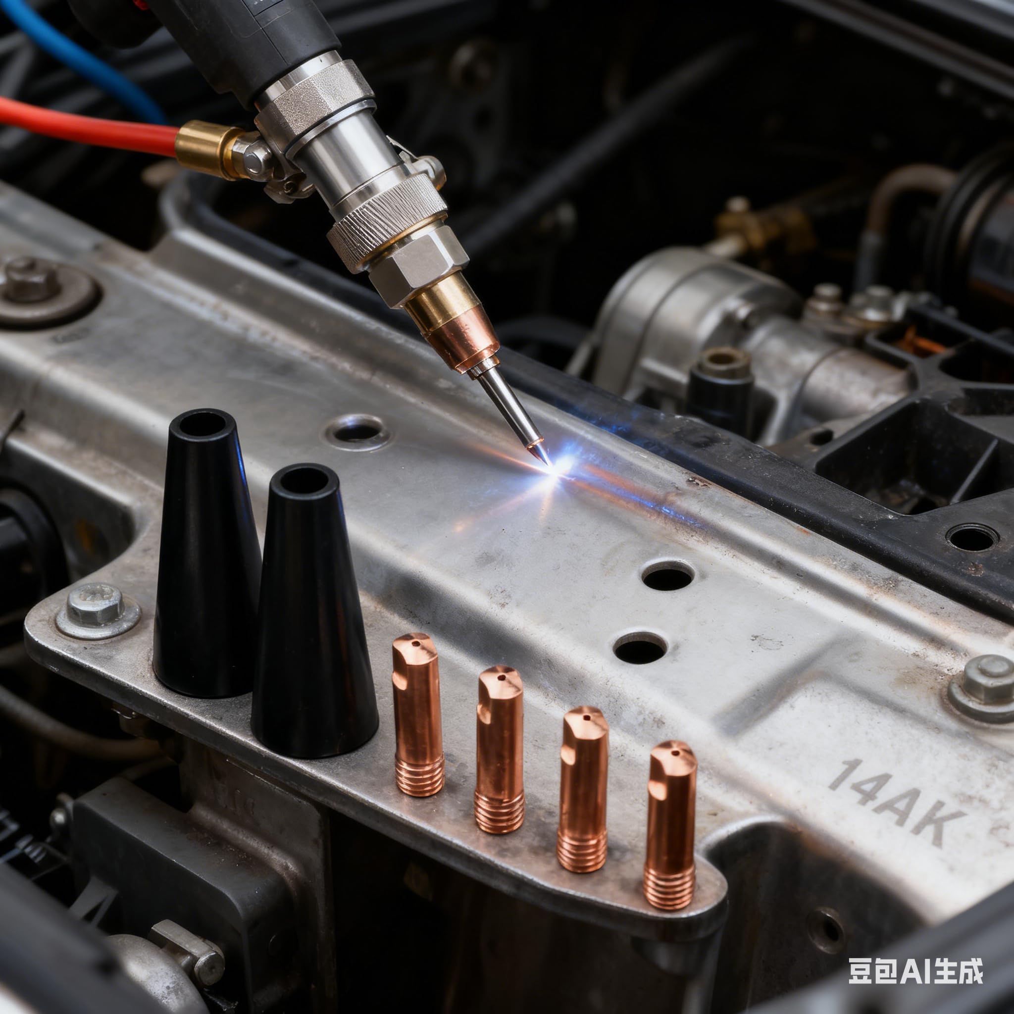 Flux Core - Kit di Punte per ugelli Senza Gas per Saldatura Mig da 0,6-1,2 mm, compatibili con Accessori per Torcia di Saldatura 14AK MB14 15AK MB15 (0,8 mm)