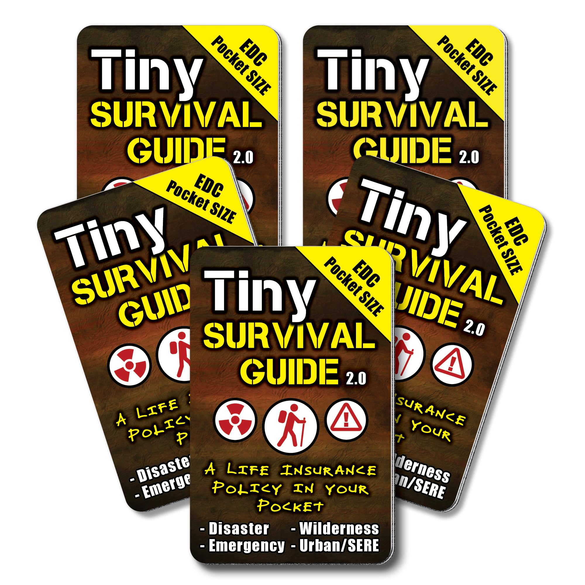 Tiny Survival Guide – Micro EDC Emergency Preparedness Pocket Handbook for Camping, Hiking, Bushcraft, SAS & First Aid – Fits Wallet, Bug Out Bag or Glove Box