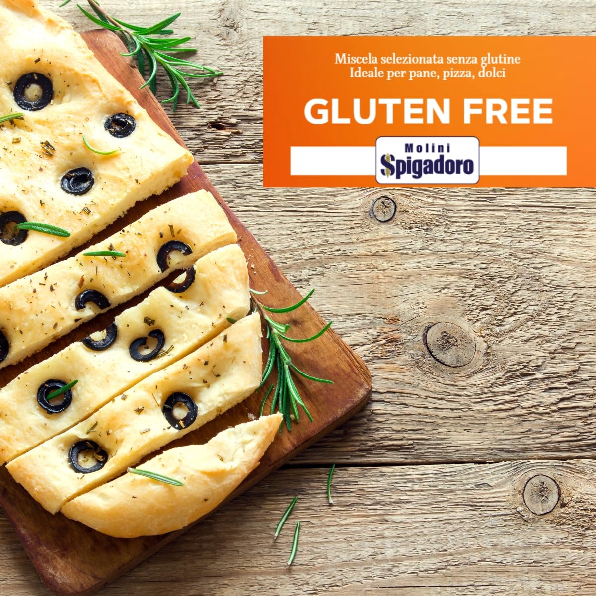 Molini Spigadoro Mix Gluten Free (6pezzi x 1kg) Ideale per la preparazione di impasti sia dolci che salati: per pane, pizza e pasticceria senza glutine