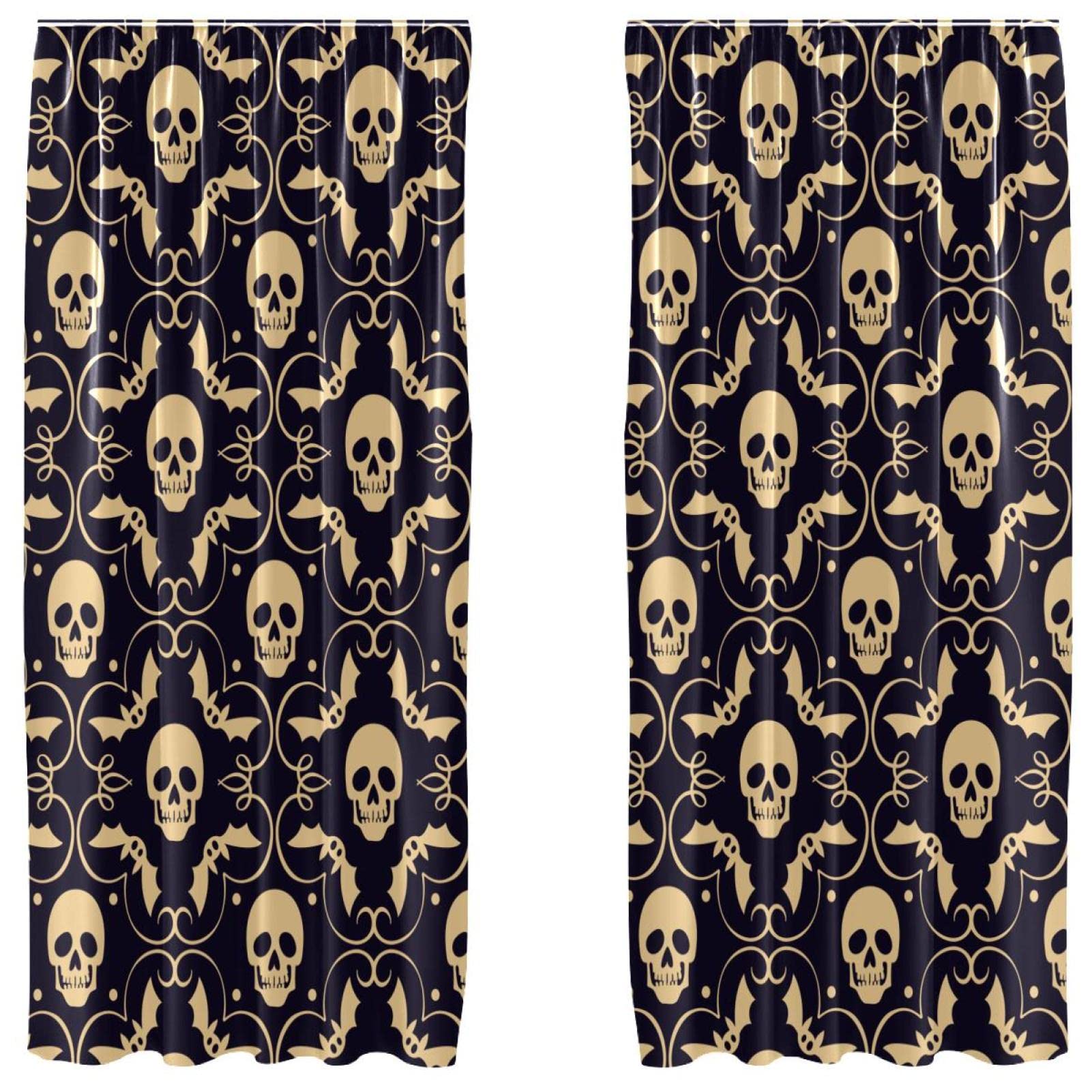 Cortinas de Halloween de 2 paneles ideales para decorar fiestas y eventos