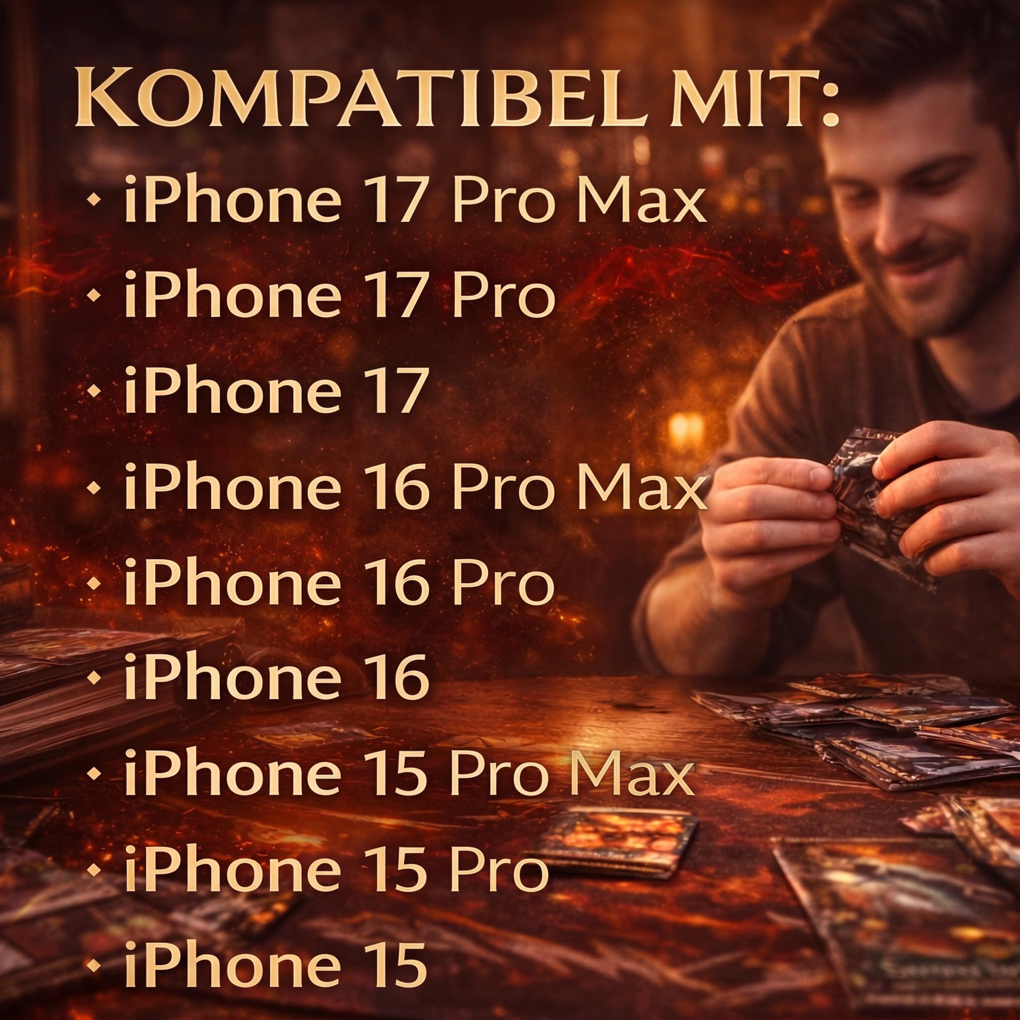 Funda para teléfono móvil con pantalla de tarjetas coleccionables: compatible con iPhone, Crystal Clear, funda para tarjetas TCG, protege y presenta tu tarjeta favorita (funda para iPhone