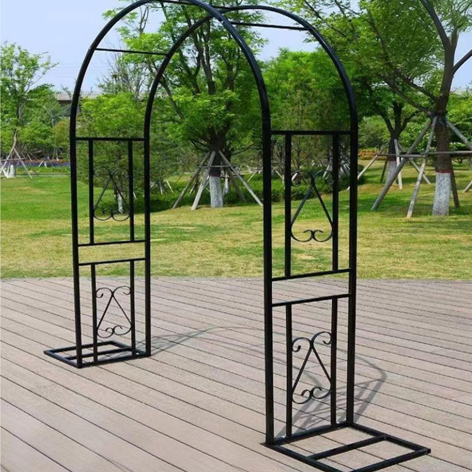 eryssgbf Garden Arch - Heavy-Duty Metal Wedding Arbor Trellis for Climbing Plants Outdoor, Wedding Arch Archway for Ceremony Party Decorations Pergola for Backyard, Lawn, Patio, Yard