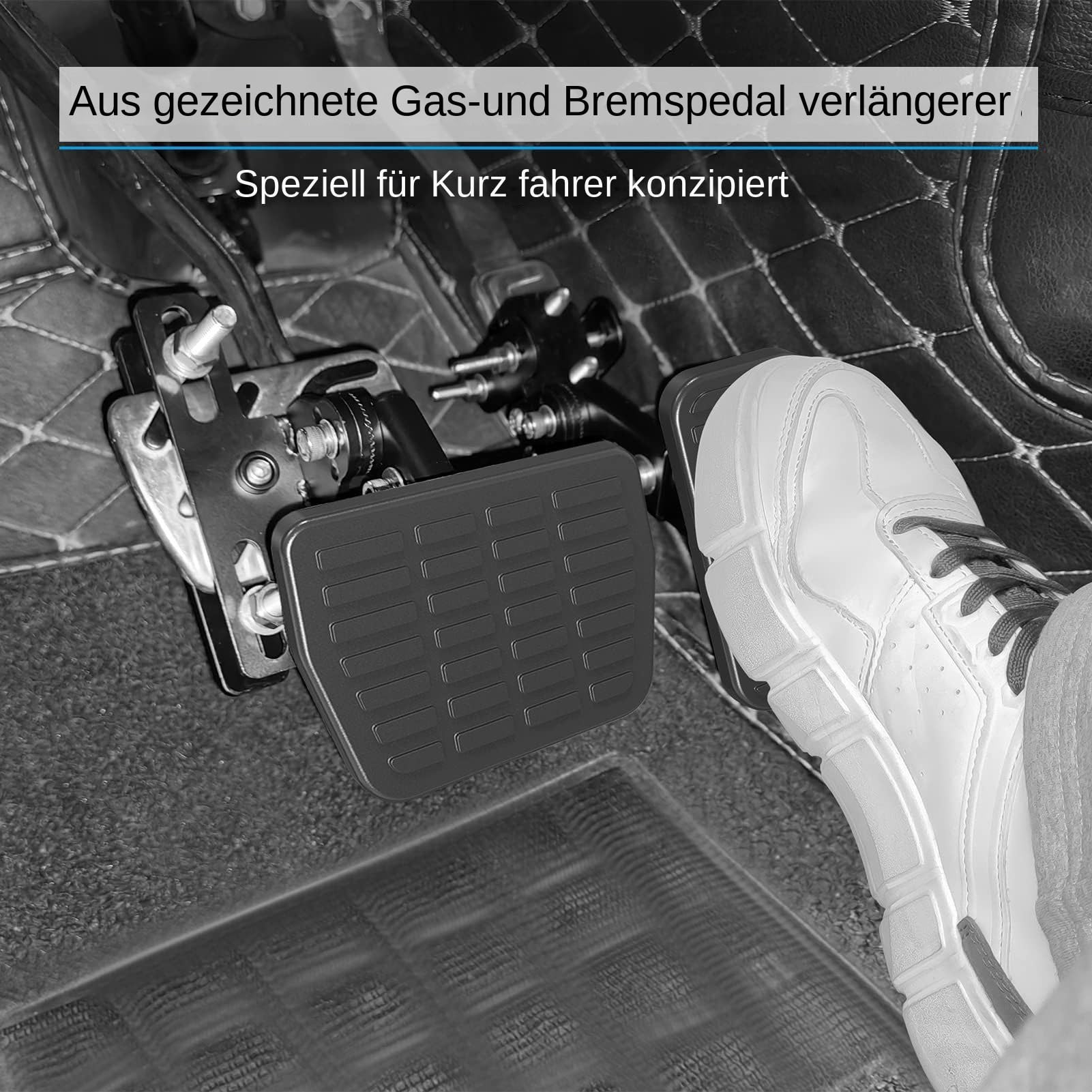 Pedalverlängerungen Ergonomisch, einstellbare Länge und Winkel, | Kupplungspedal-Verlängerer Auto-Bremszubehör für Kleinwüchsige, passend zu Autos, Go-Karts und Golfwagen