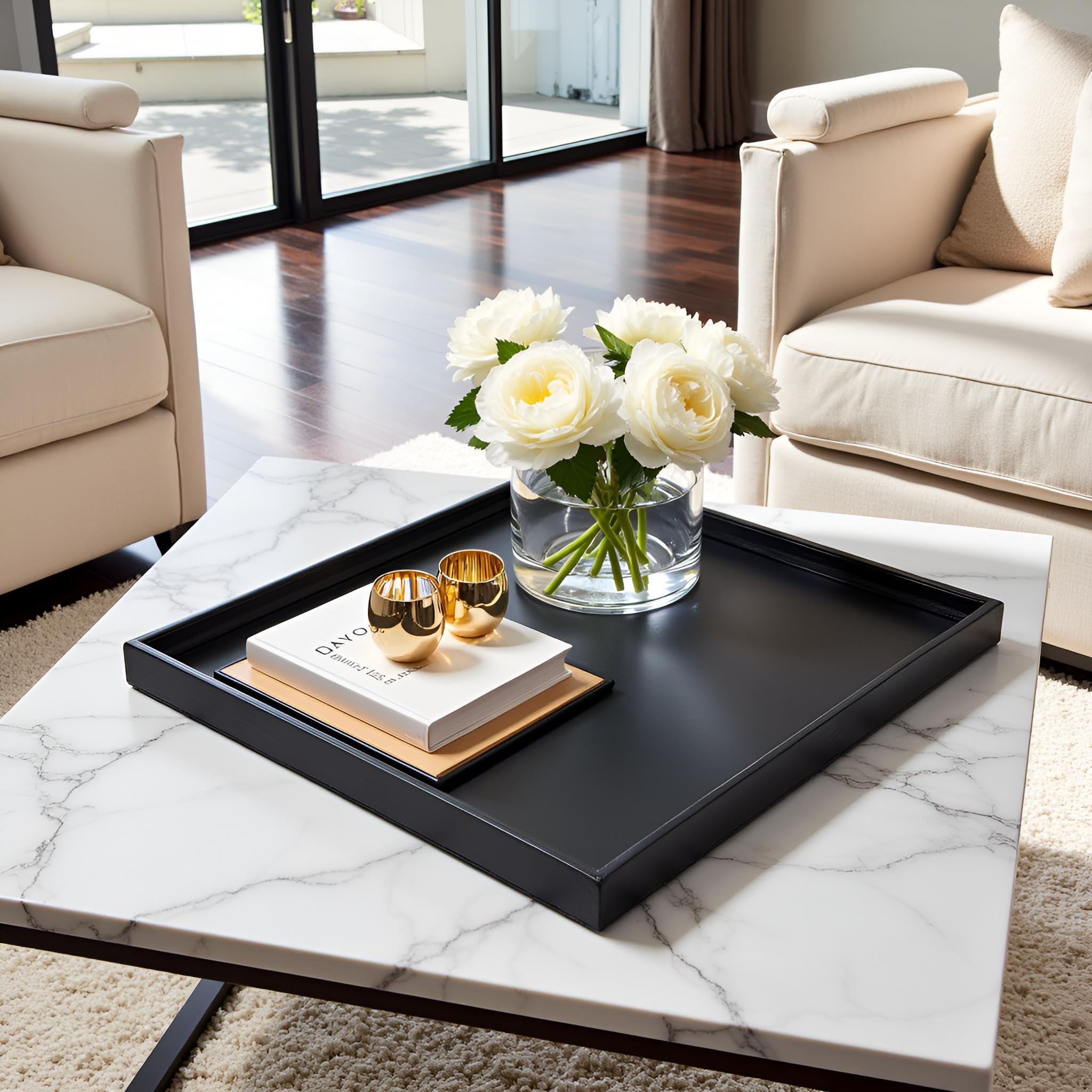 Amazon.com: QAVOL 30 x 30 inches Luxury Leather Square Oversized