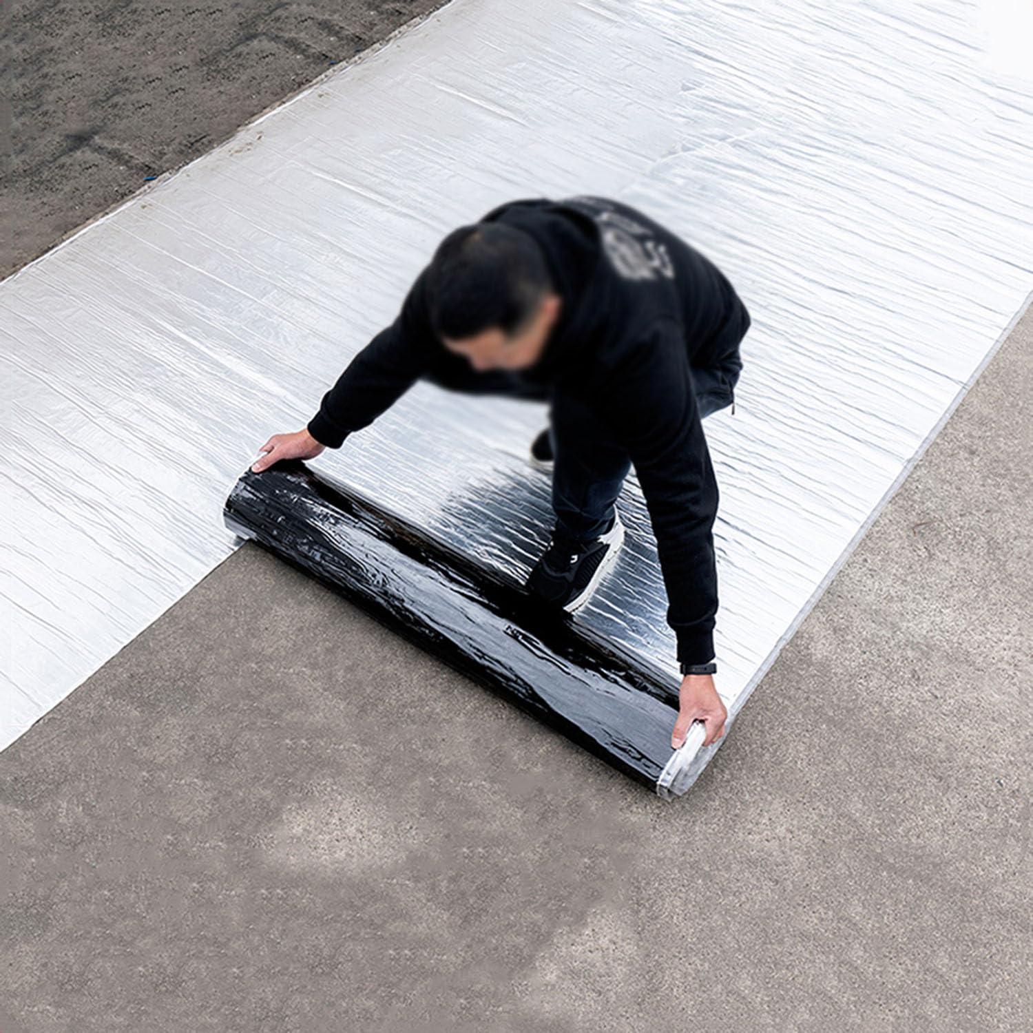 Banda Autoadhesiva Bituminosa,Cinta de Sellado Impermeable Autoadhesiva,Recubrimiento de Aluminio Cinta de Sellado,Para Reparación de Cubiertas y Fisuras en Edificios (1m x 8m)