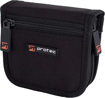 Protec Double Trombone Mouthpiece Pouch with Zipper Closure