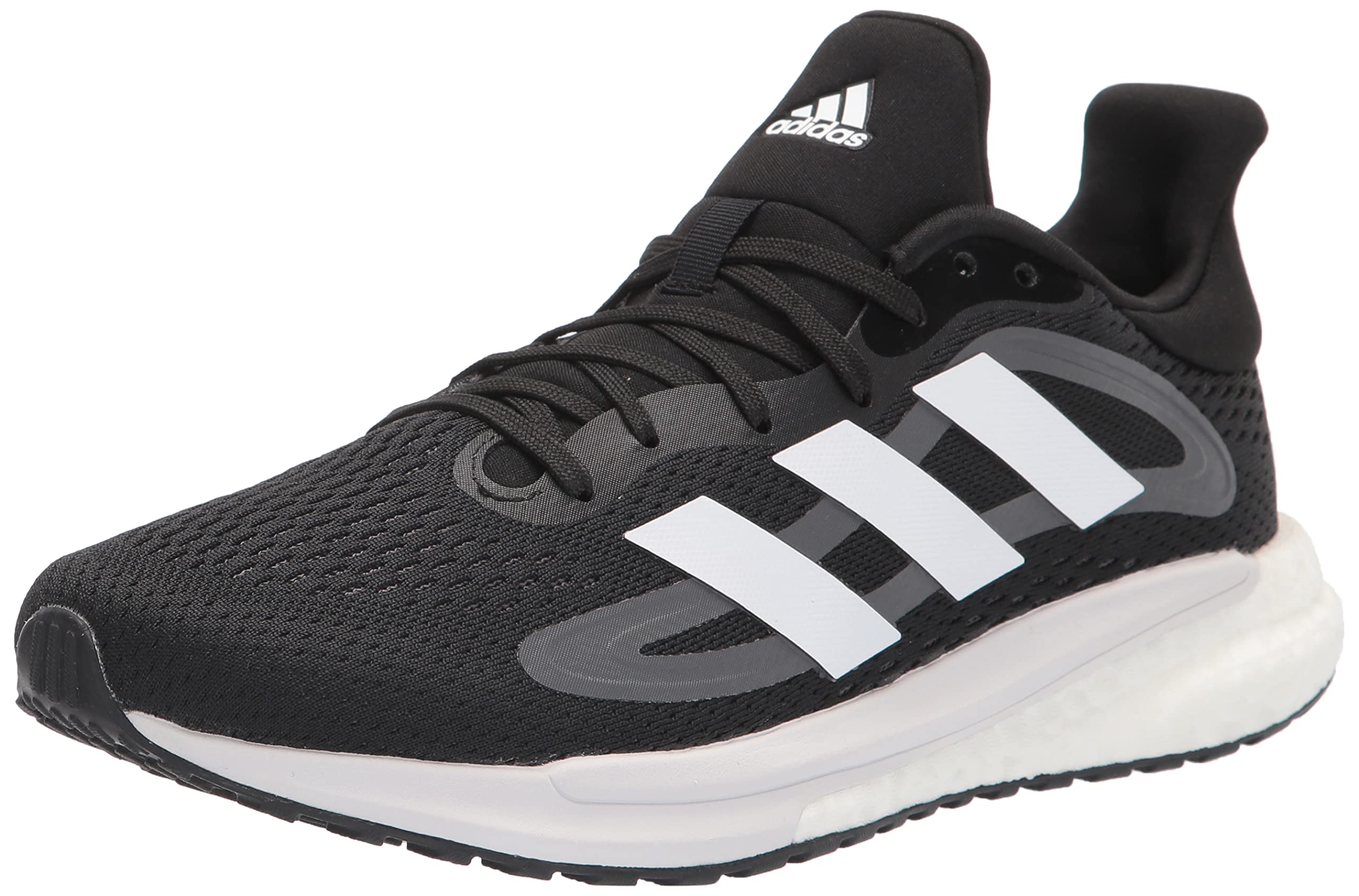 adidas Men's Solar Glide 4 Trail Running Shoe, Black/White/Grey, 11.5