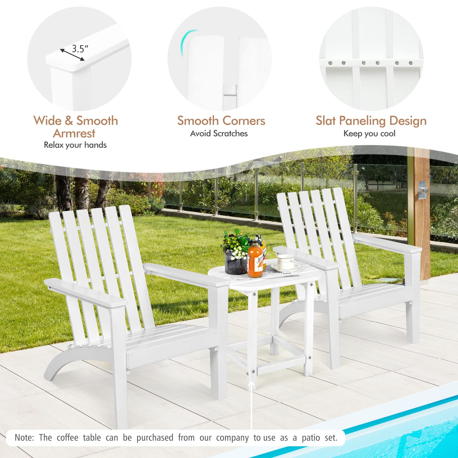 Chaise Jardin Charge 160kg Chaise Adirondack Jardin GIANTEX - Bois D'Acacia Massif - 160 Kg Charge - Confort Ergonomique - Noir Chaise Terrasse 160kg