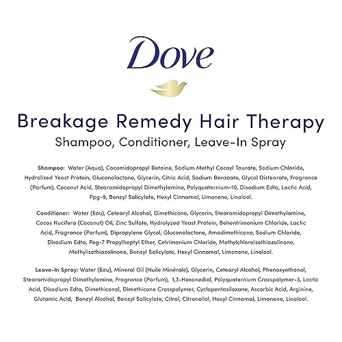 Miniatura 8 de Dove Champú de terapia capilar acondicionador y laca 7 en 1 para remedio de rotura del cabello dañado con suero nutrient-Lock