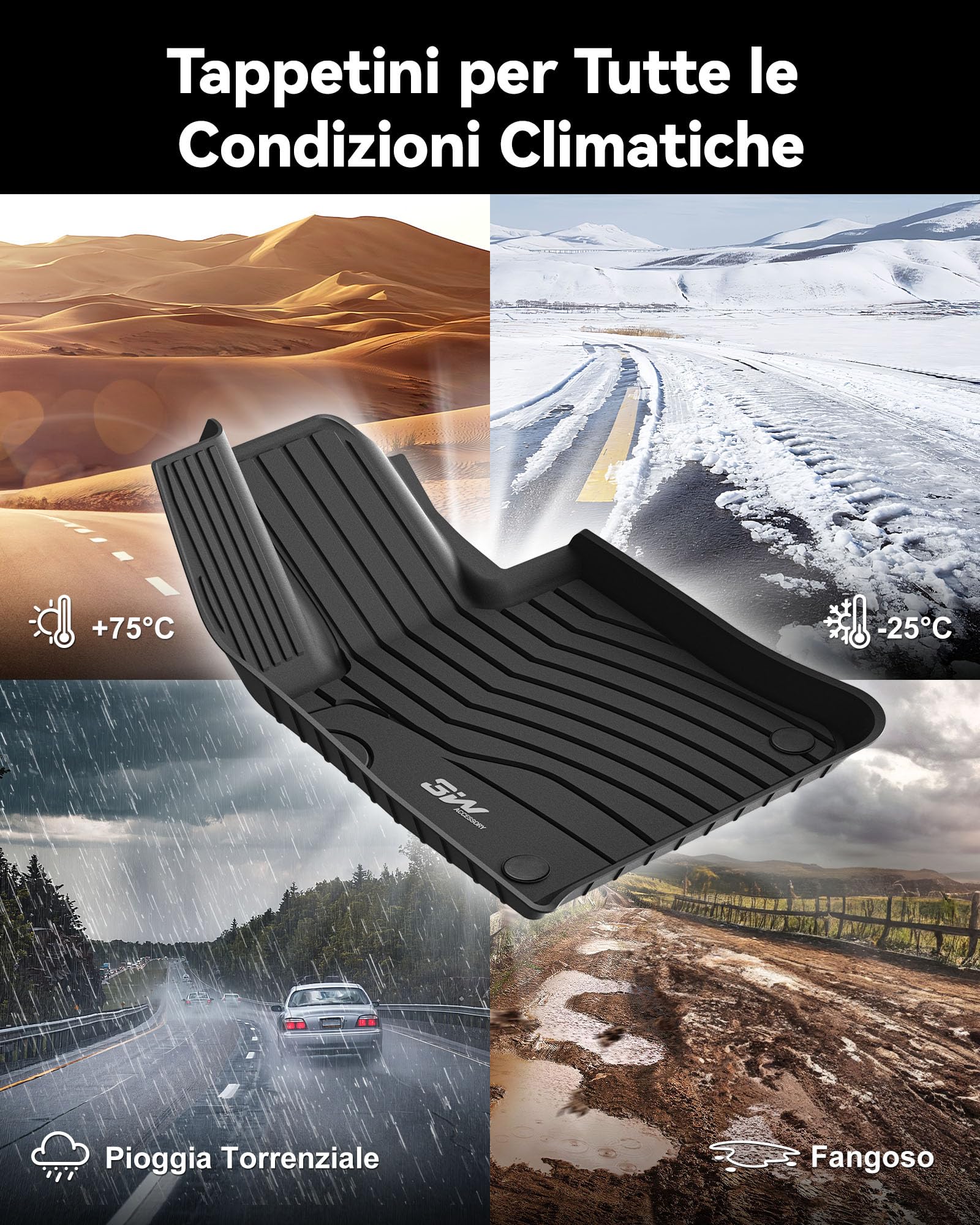 3W Tappetini per Benz GLC X254 2023-2026(compatibili Coupe), Facili da pulire Tappetino Antiscivolo per Impermeabili a Copertura Completa Set Adatto a Benz,Tappeti su Misura in Thorex™