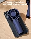 Gaiatop Portable Fan Rechargeable, Powerful 3 Speed Mini Fan Portable, USB Hand Fan Rechargeable Cute Small Electric Fan for Makeup Travel Camp Shopping Indoor Outdoor(Blue) gallery image