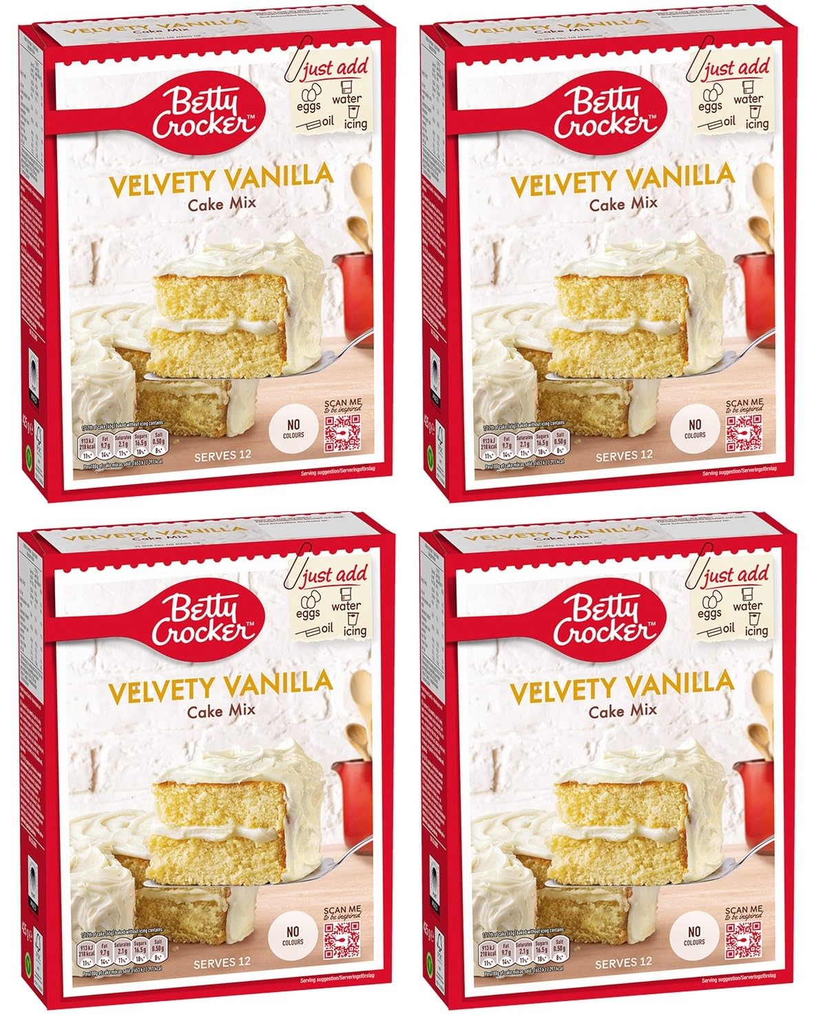 Velvety Vanilla Cake Mix Preparado para tarta de vainilla 4x 425g - importado de Shestore24