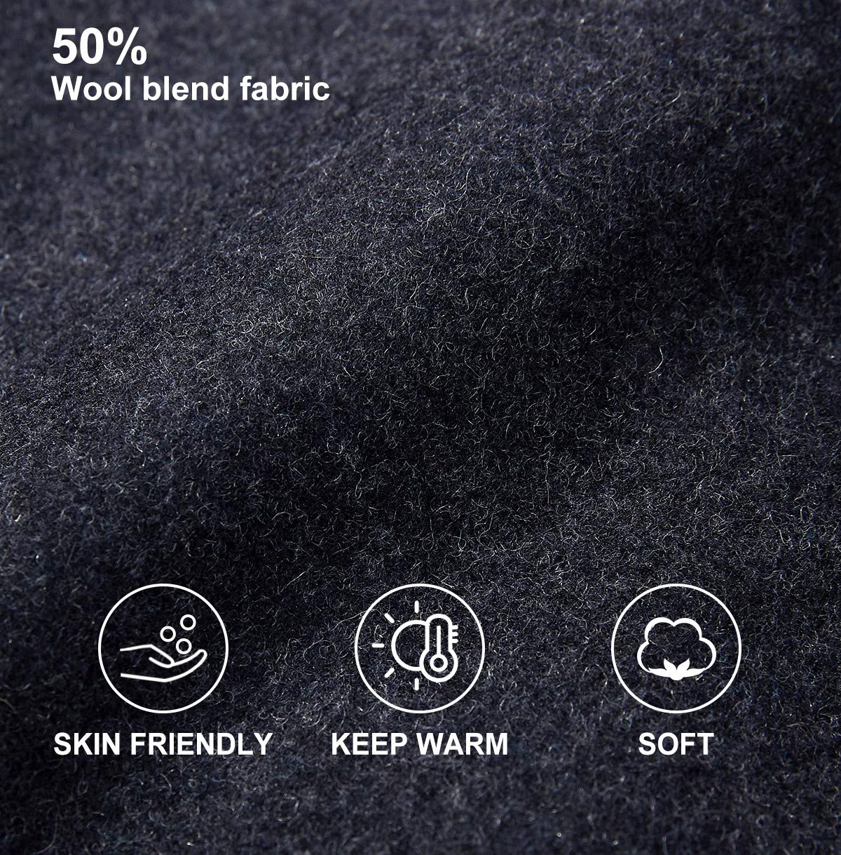 SOLOCOTE Niños Invierno Lana Blend Abrigo de guisante Niños Cuello con muescas Doble Pechera alargada Abrigo trench