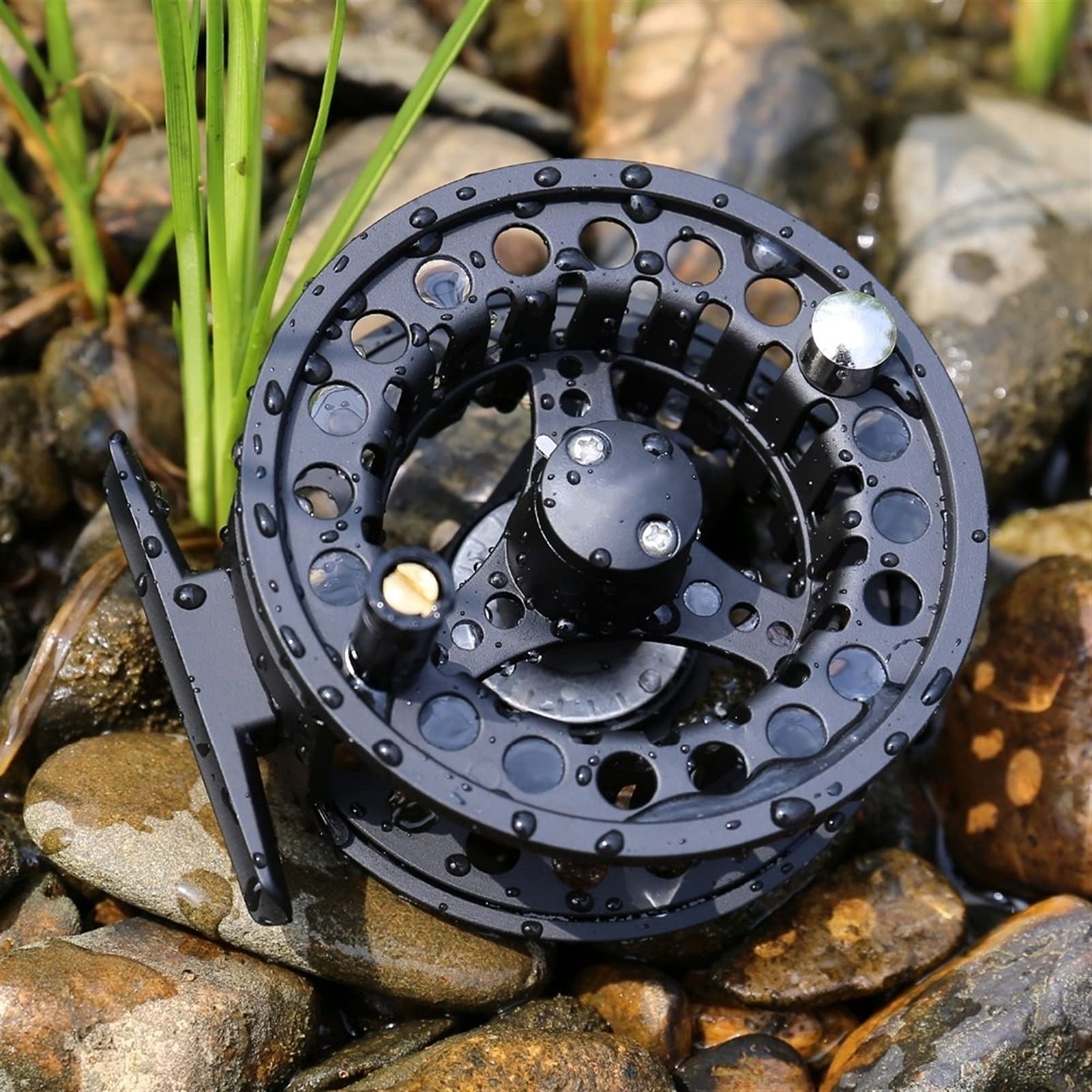 Fliegenfischerrad Fliegenfischspulen CNC -Mach gezeigte große Laube Fly Rolle Fliegenfischen Angelgerät Zubehör Fliegenfischen Rolle (Color : Silver)