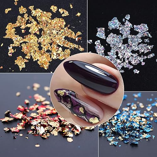 Miniatura 57 de 12 Colors Fall Nail Art Stickers Maple Leaf Nail Glitter Sequins 3D Nail Art Accessories Autumn Leaf Shape Flakes Holographic Gold Red Yelloween