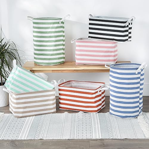 Miniatura 6 de DII Colección de almacenamiento de lavandería, contenedor plegable con revestimiento de polietileno con asas, juego extragrande, 12.5 x 17.5 x 10.5