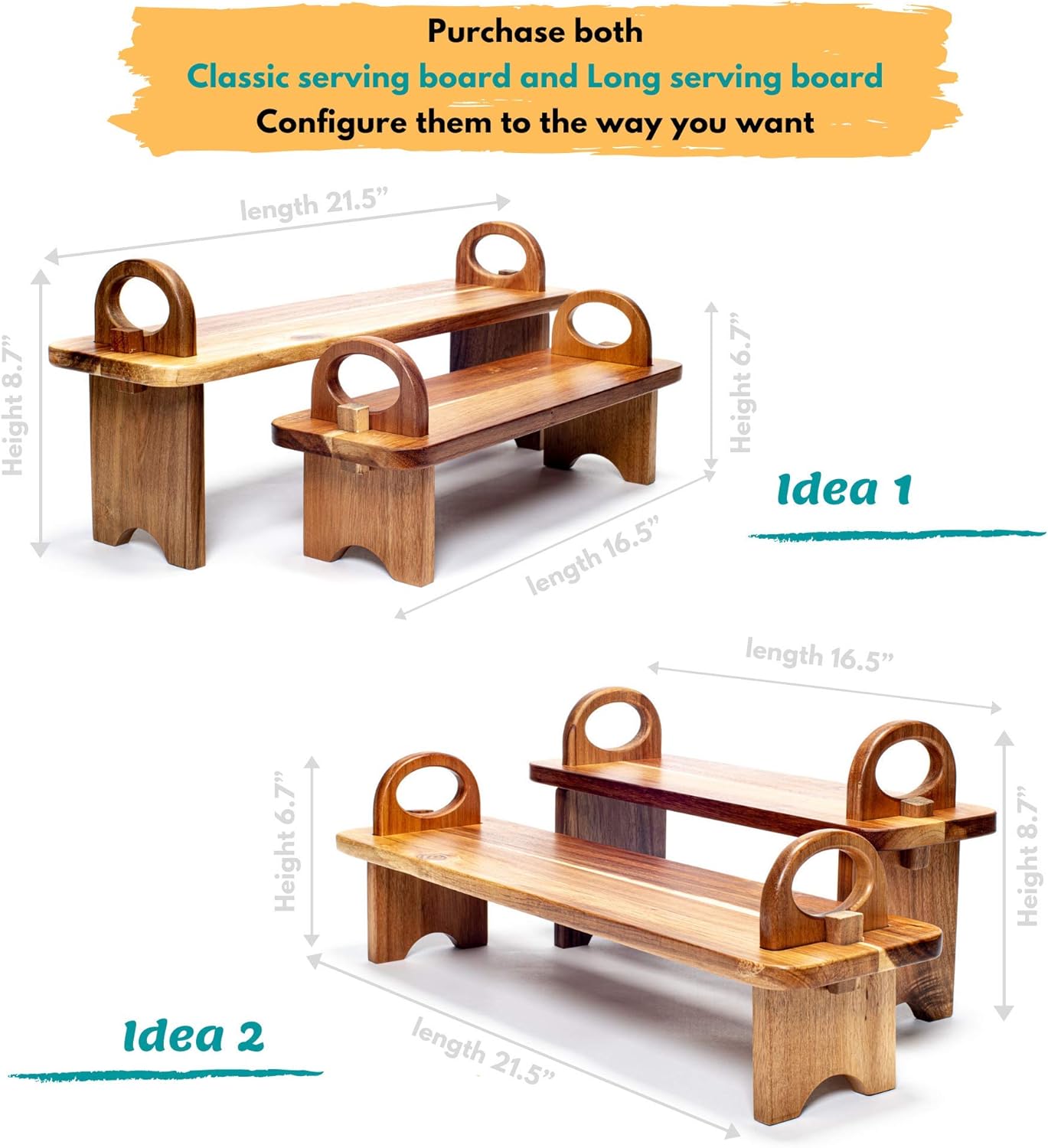 Exсluѕіvе SPEShh Acacia Wooden Serving Board on Stand – Raised Wood Serving Trays Platter – Elegant Home Kitchen Countertop Organizer Shelf & Large Charcuterie Tray for Cheese Party Food 21.5 X 6 x 8.7 inches Exсluѕіvе Dіѕсоunt 70% Prісе SPEShh Acacia Wooden Serving Board on Stand – Raised Wood Serving Trays Platter – Elegant Home Kitchen Countertop Organizer Shelf & Large Charcuterie Tray for Cheese Party Food 21.5 X 6 x 8.7 inches