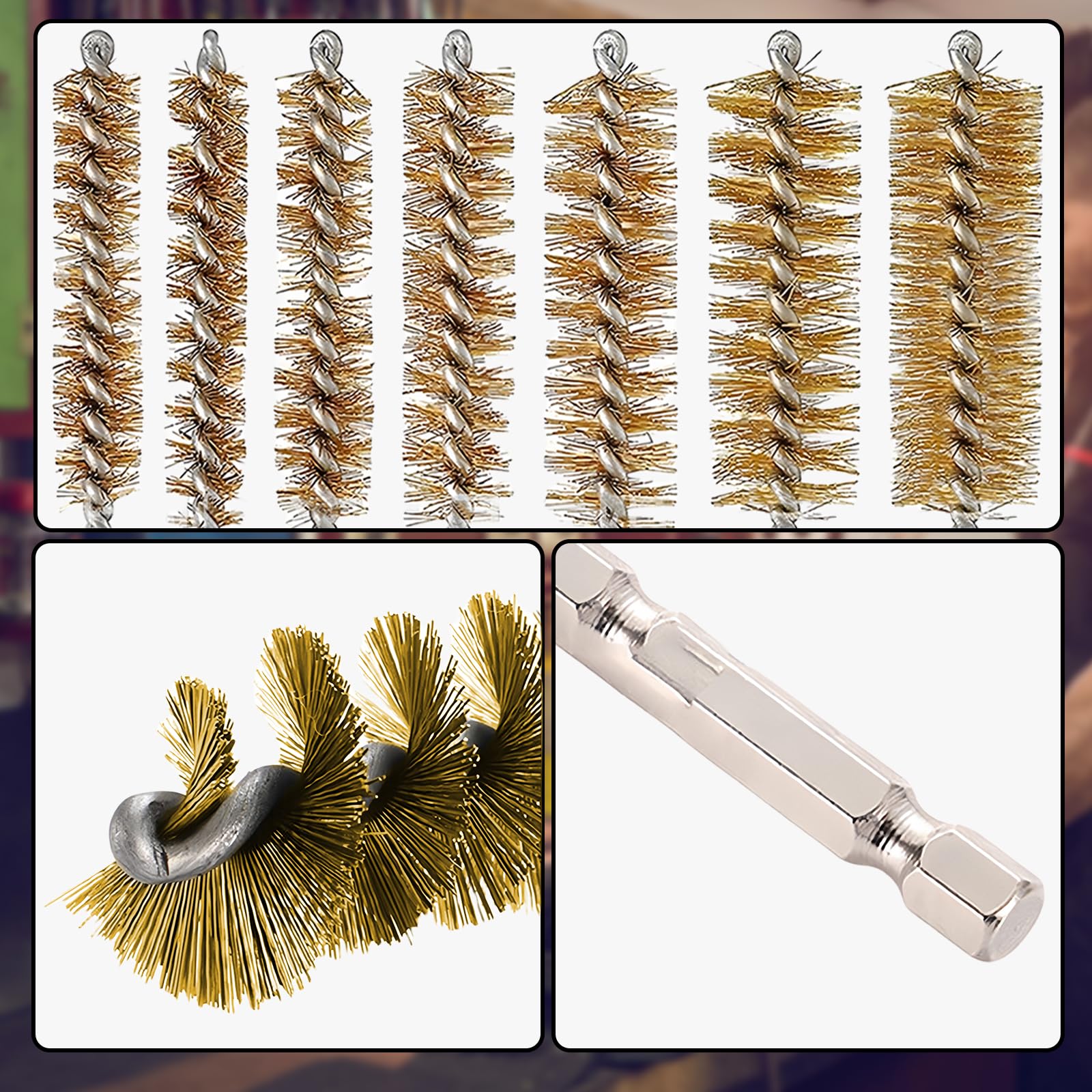 Zylinderbürste 5 mm Messing Rohrbürste Bohrlochbürste Messingbürste Zylinderbürste 5 mm Messing Rohrbürste Bohrlochbürste Messingbürste