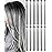 Olldag 12 PCS Grey Hair Extensions Clip in, 22 Inch Colored Hair Extensions Party Highlights Long Straight Synthetic Hairpieces for Women Kids Girls Cosplay