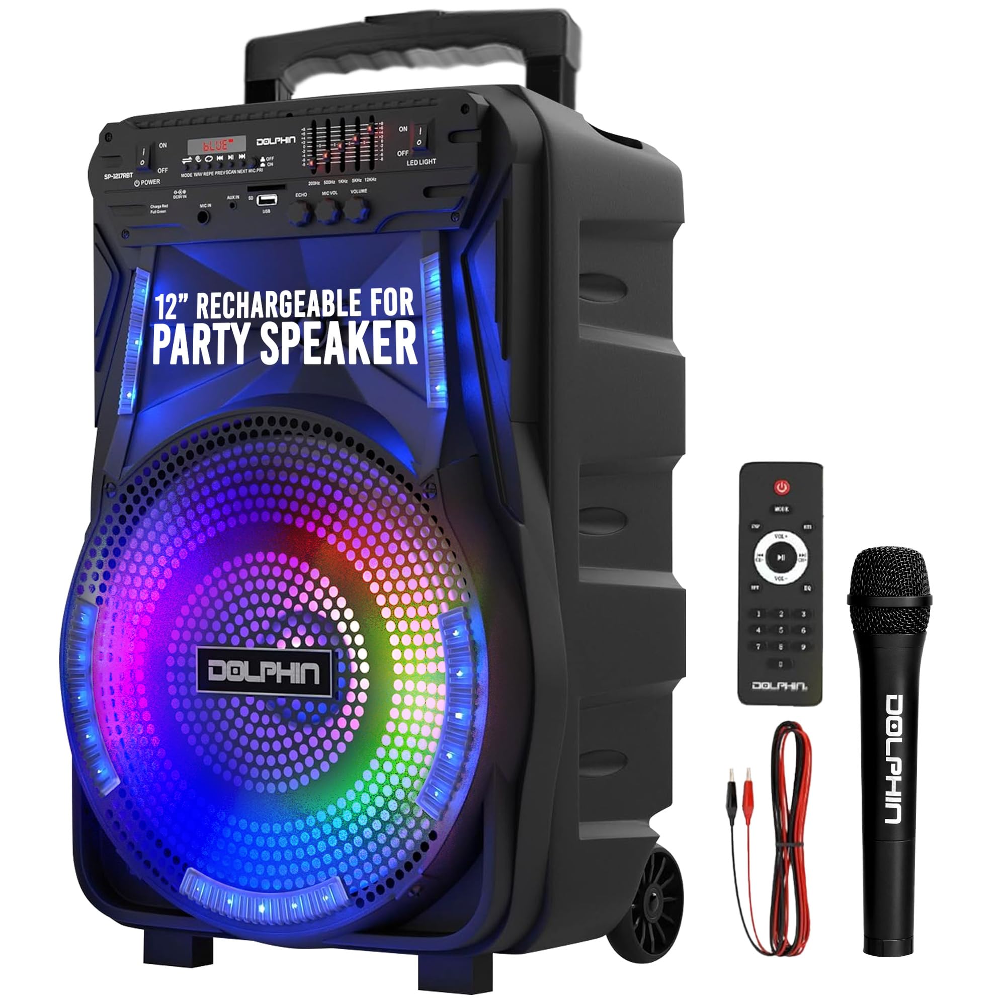 Amazon.com: Dolphin 12-Inch Rechargeable Bluetooth Party Speaker